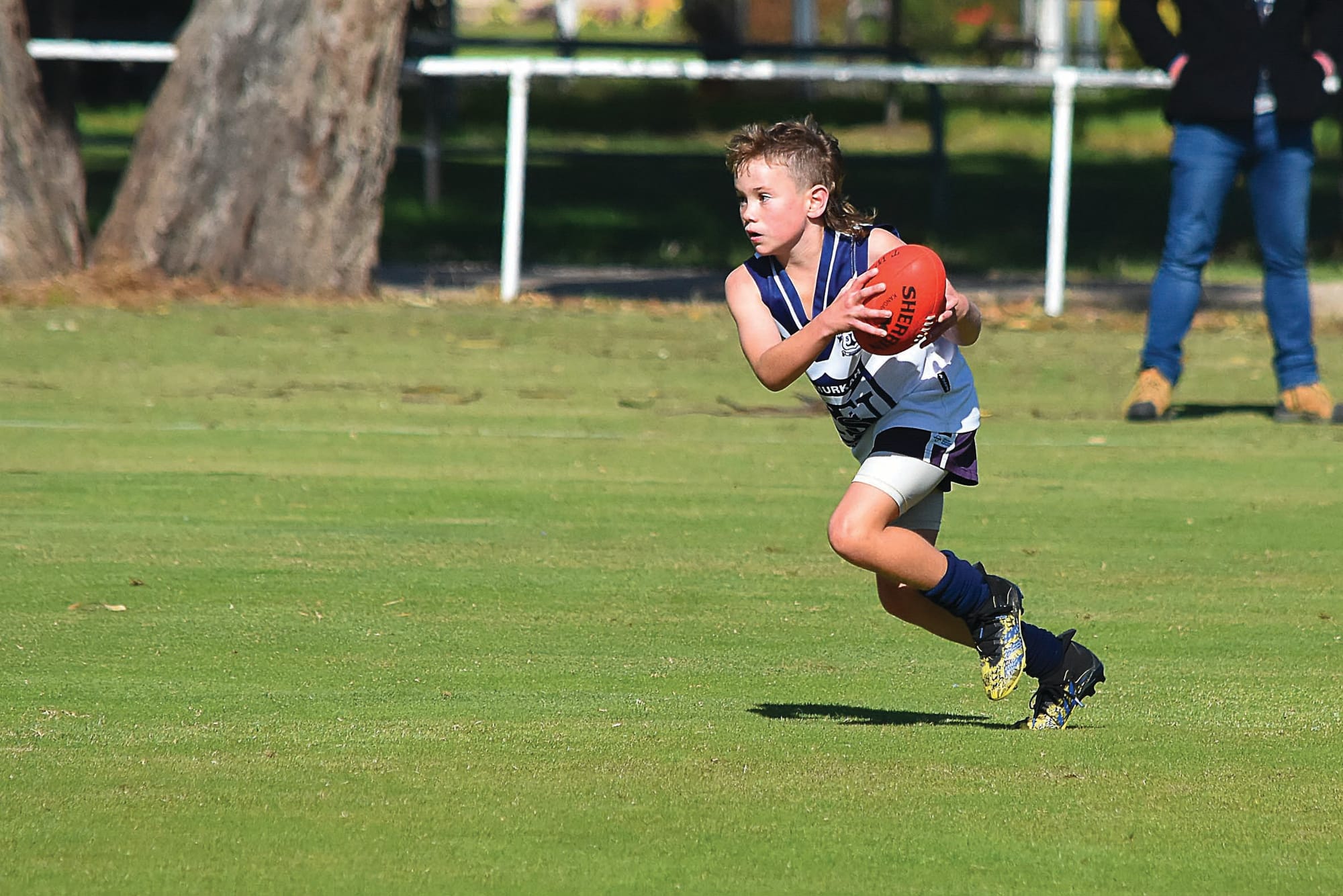 Where to next... Charlie McDonald puts the foot down. 