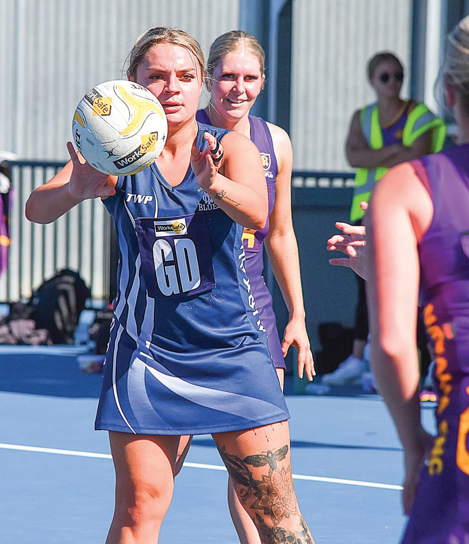 Sharp... Tonisha Serra fires off a pass in B-grade.