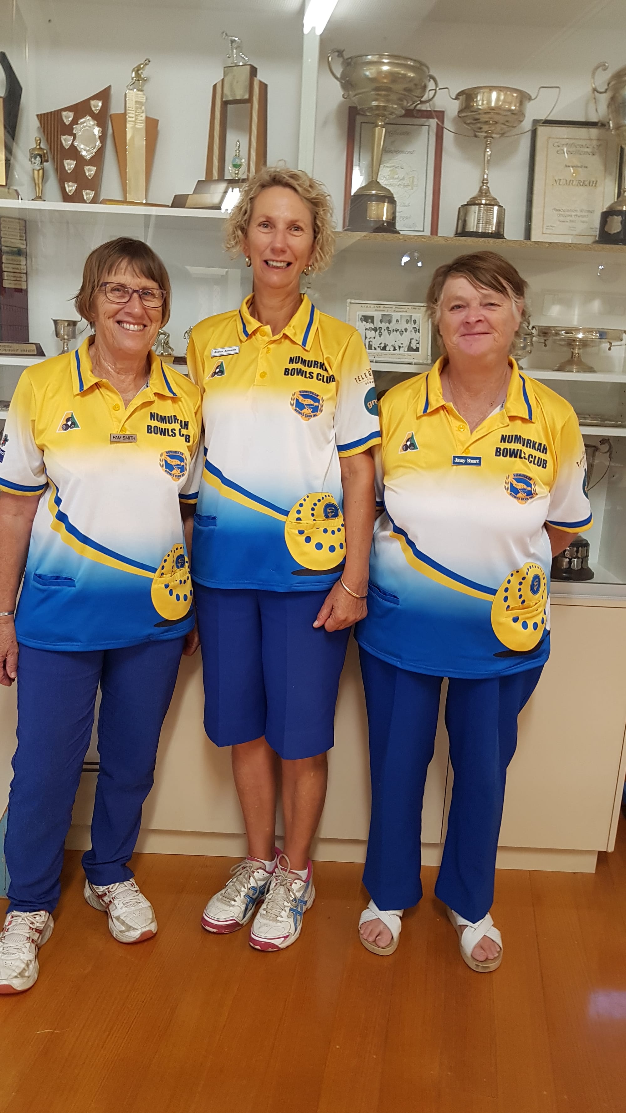 Triples winners... (From left): Pam Smith, Robyn Aumann and Jenny Stuart.
