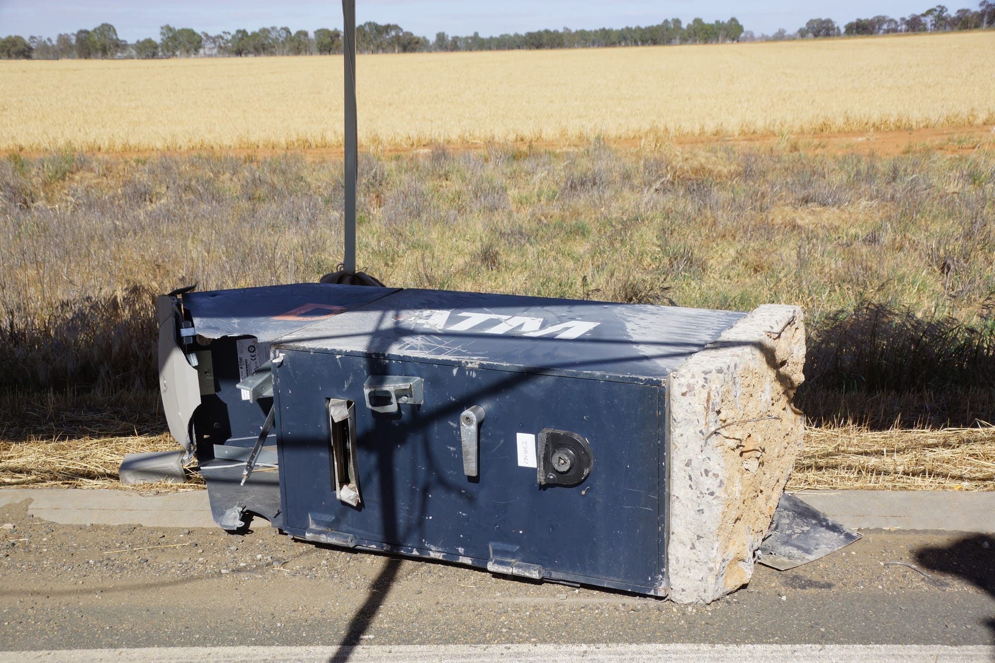 Resting place ... It is not yet known whether the thieves detached the ATM from the vehicle, or it came loose of its own accord.&nbsp;