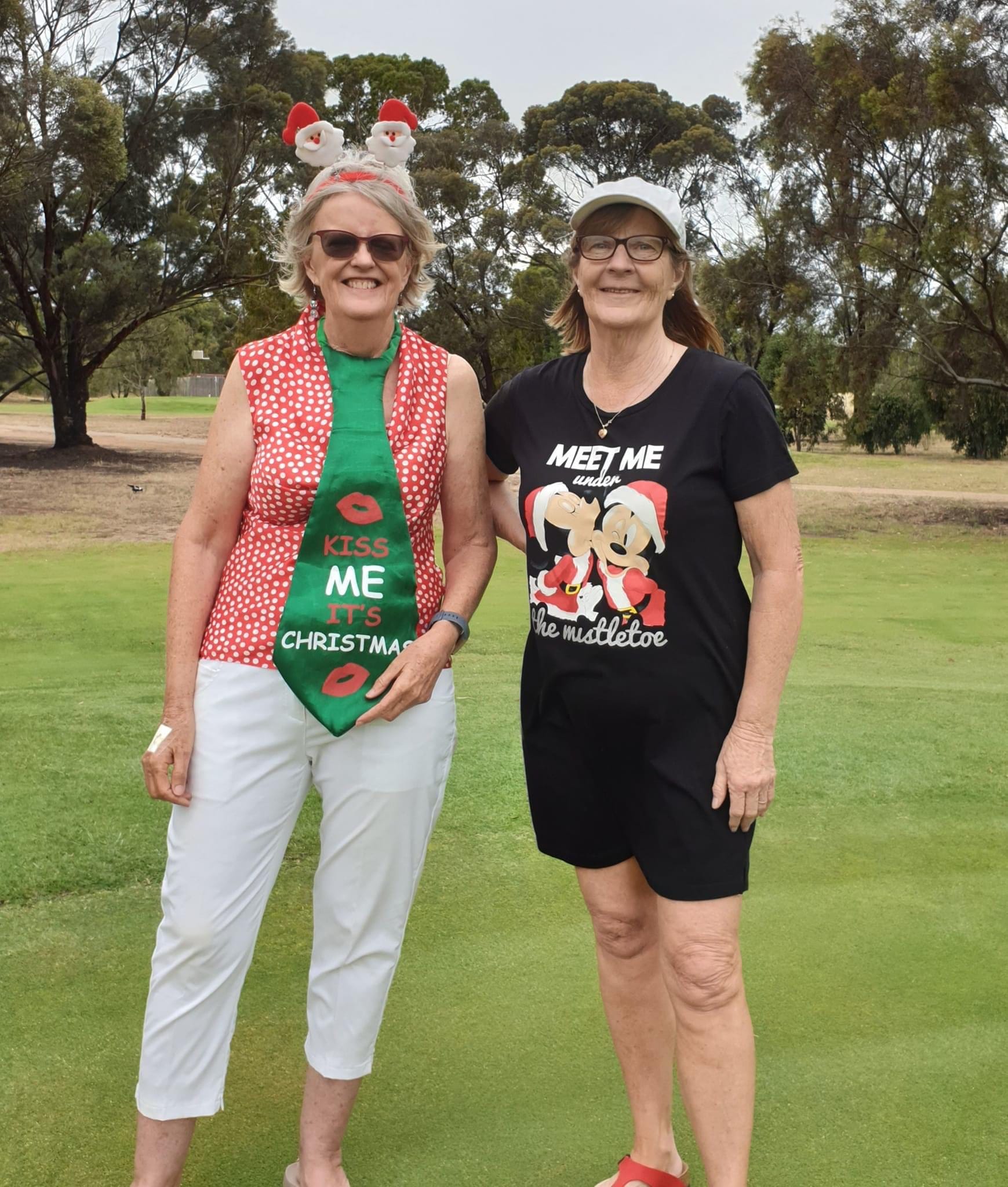 Christmas fun... The good fairies, Jill Wilson (left) and Gayle Smith.
