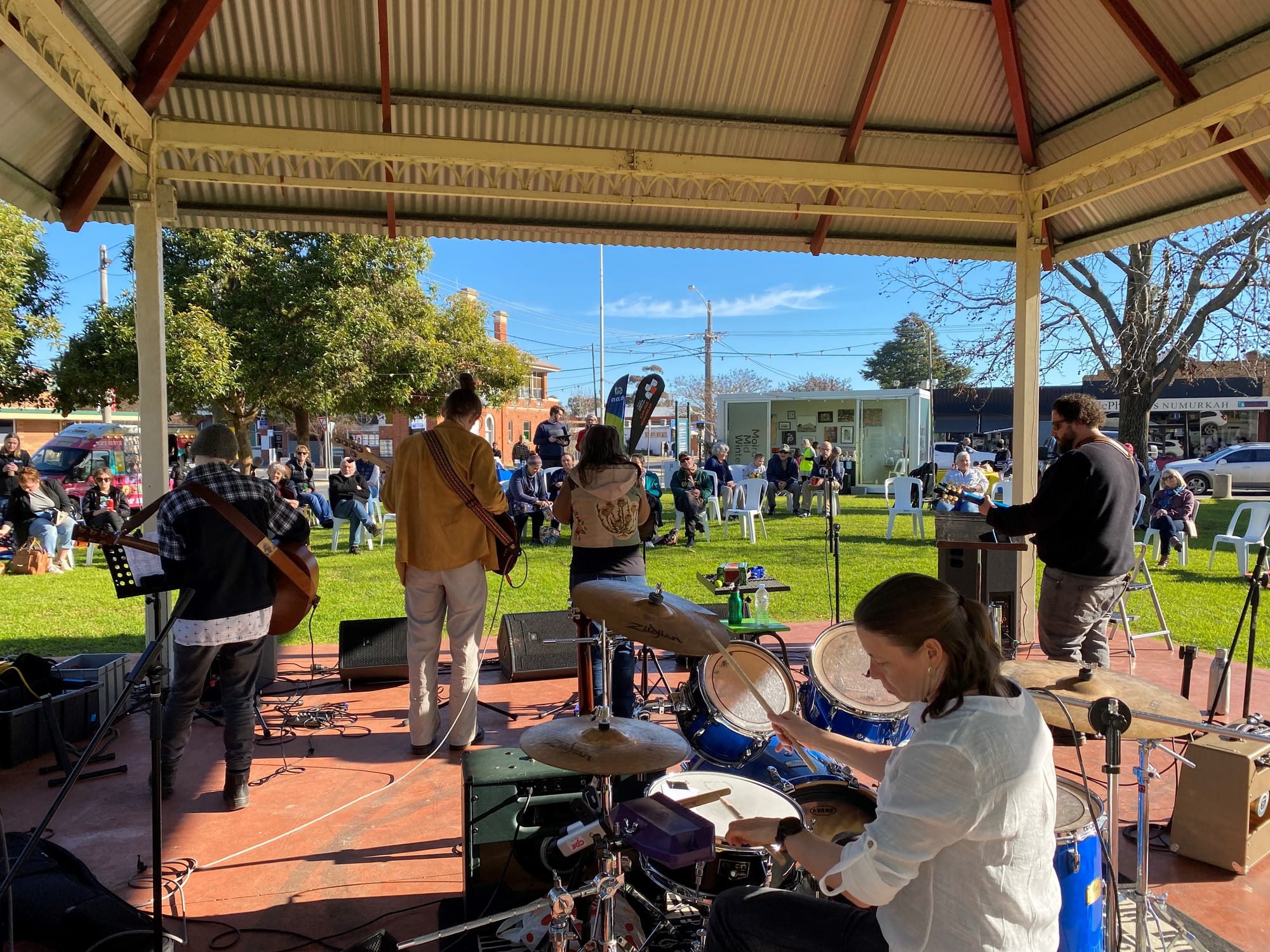 A Murky performance... Local band The Murks were well received as they rocked Newman Square on Sunday afternoon.