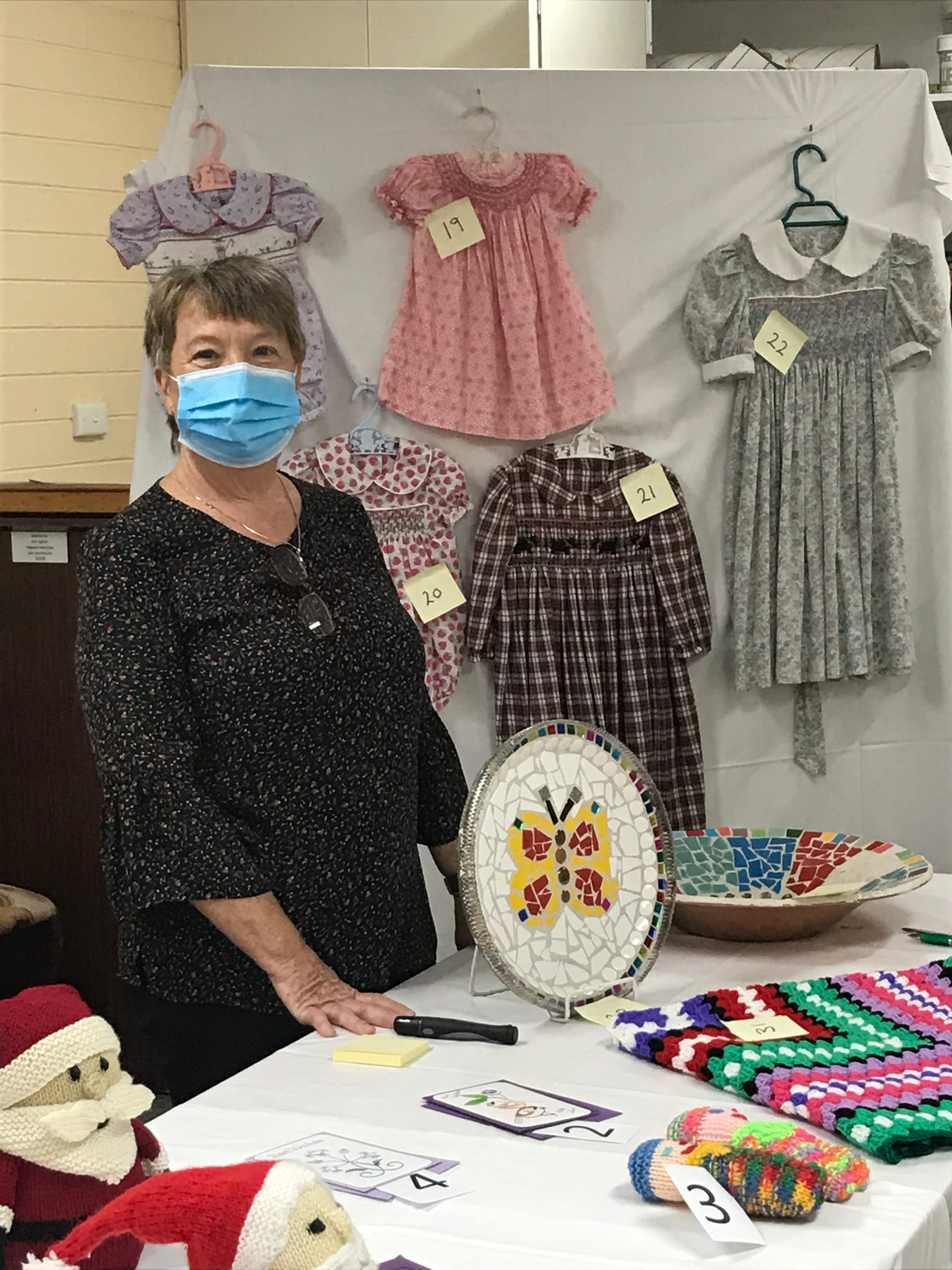 Crafty ... Staff member Julie Jenkins mans the craft entries section in the indoor pavilion. 
