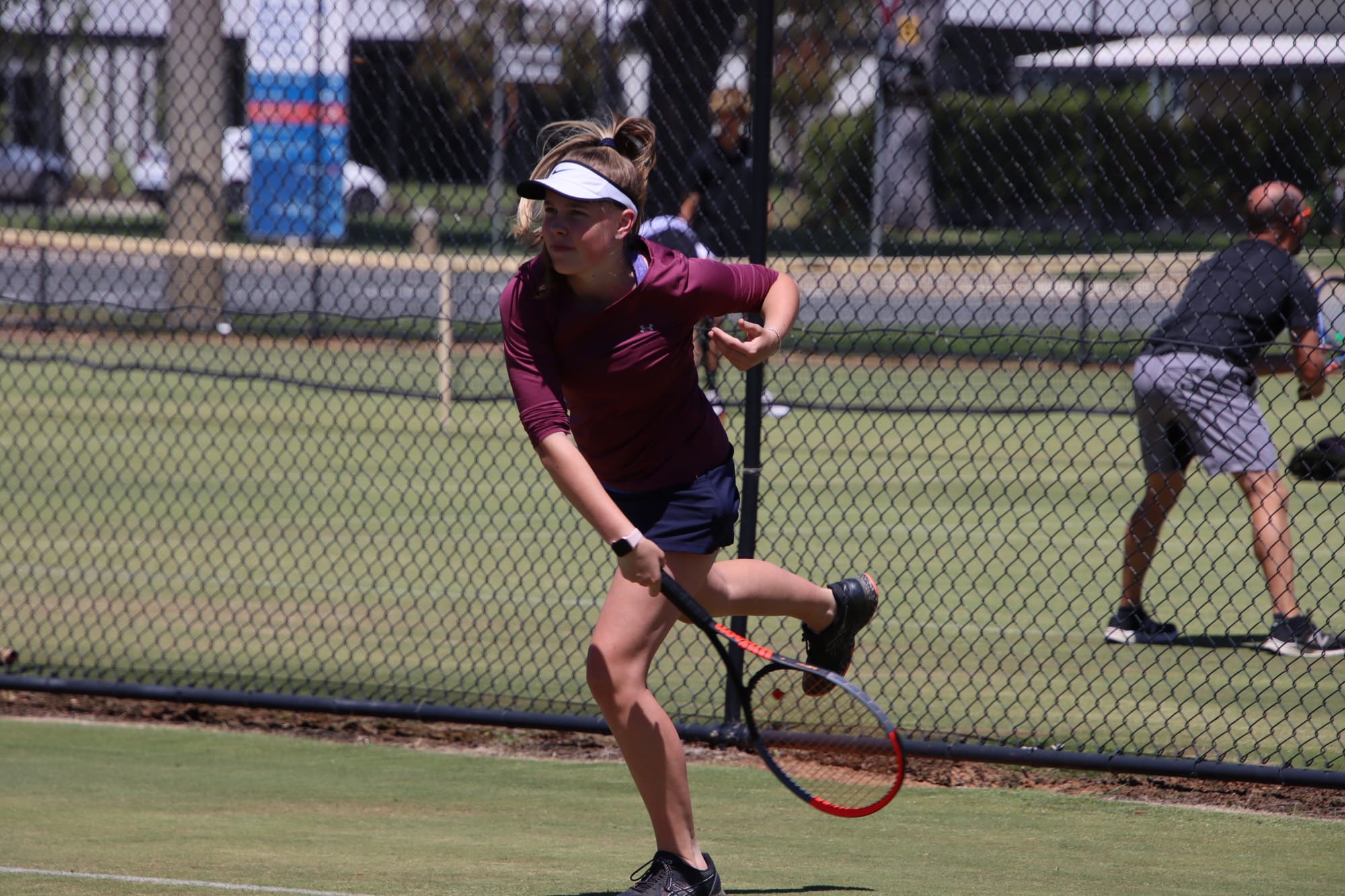 Super sub ... Clara Lukies in action, filling in for the Mud Dogs on Saturday.