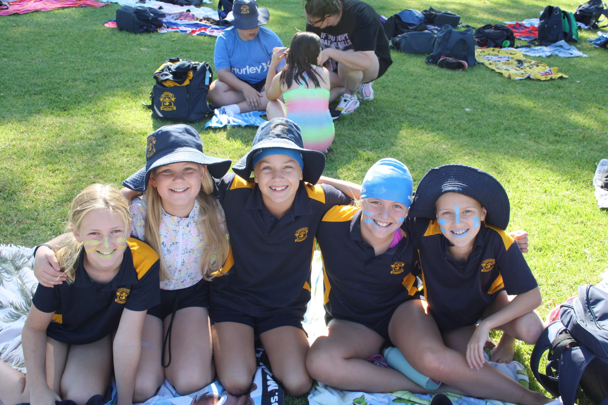 Great day out... (From left): Summa, Kate, Georgia, Poppy and Macie soaked up the chance to have fun with friends outside of the normal school routine.
