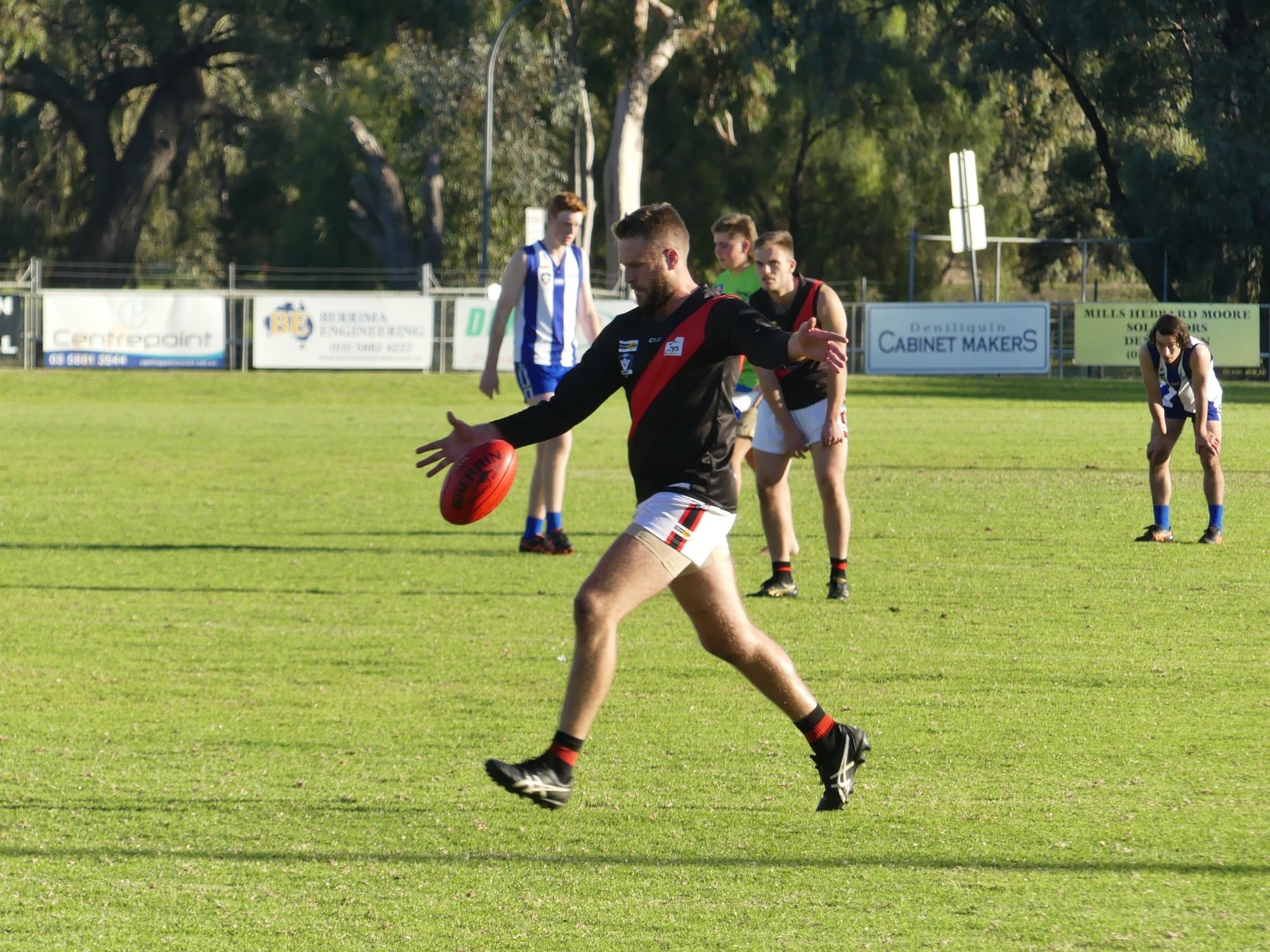 Bang... Connor Brown kicked a bag of seven to steer Waaia to a massive victory. 
