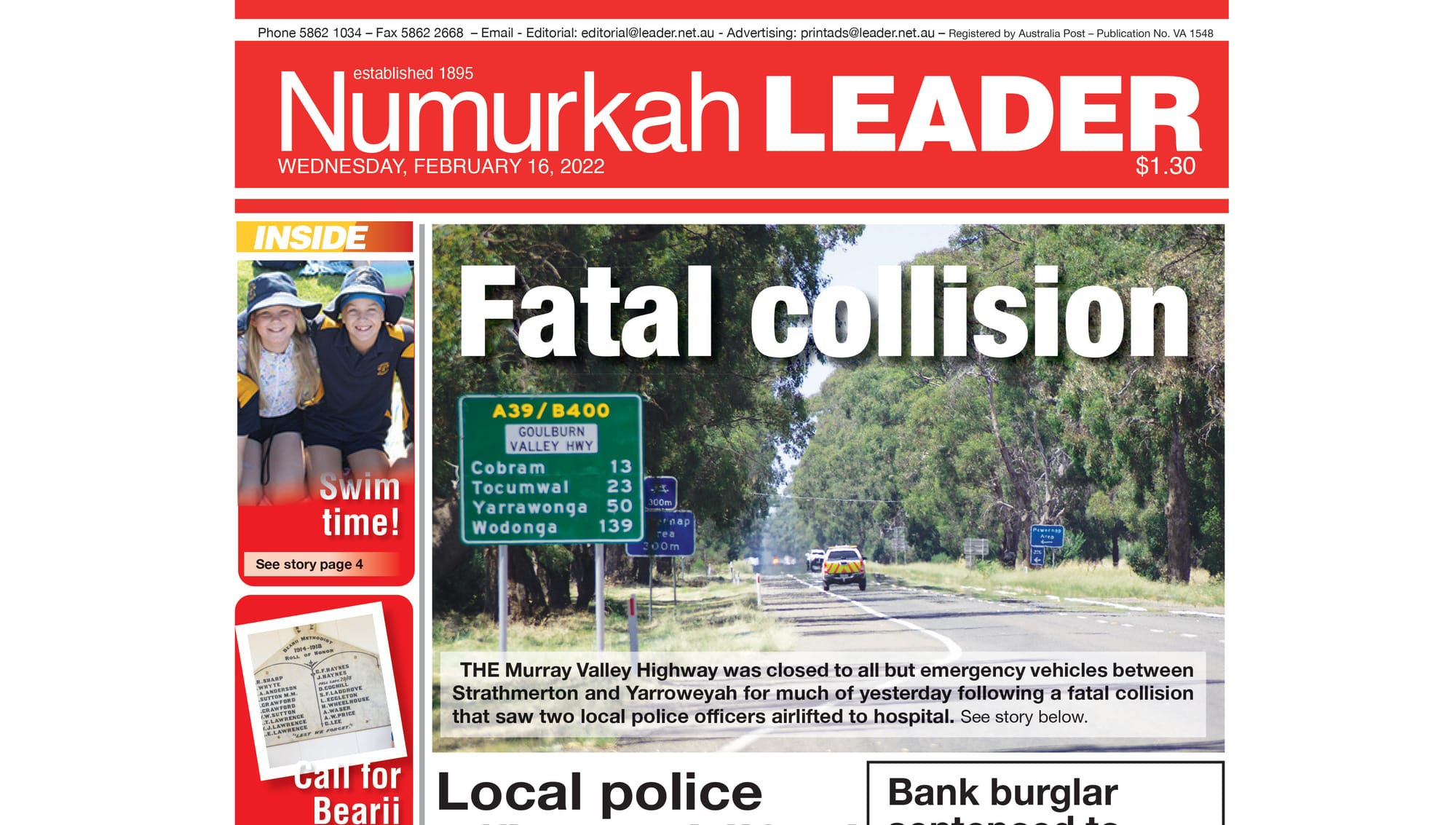 Numurkah Leader digital edition: February 16 2022