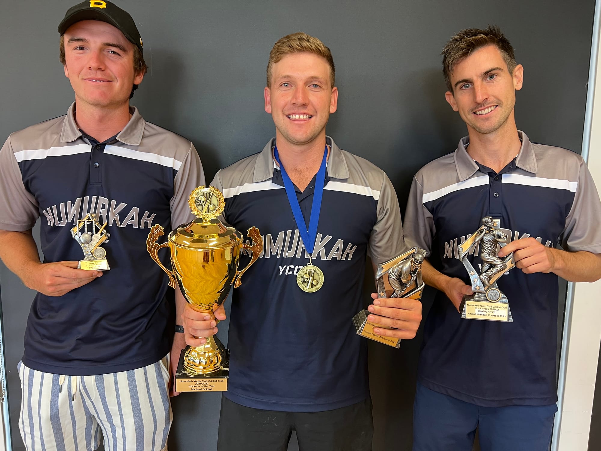 A-grade winners... (From left): Bailey Smith, Mike Eckard and Mitch Grandell.
