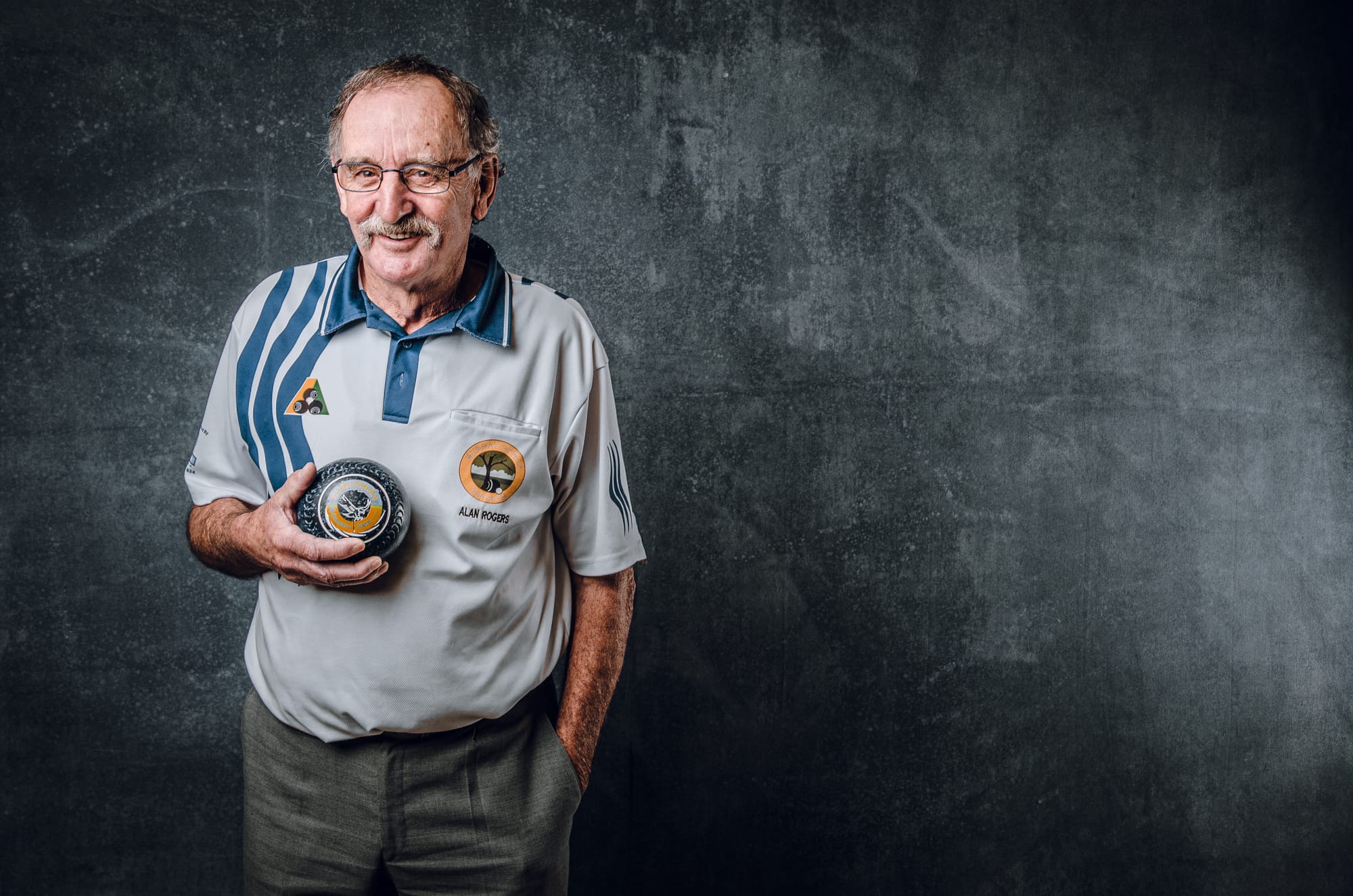 Bowler at heart ... Alan Rogers' life has revolved around bowls ... a lot.