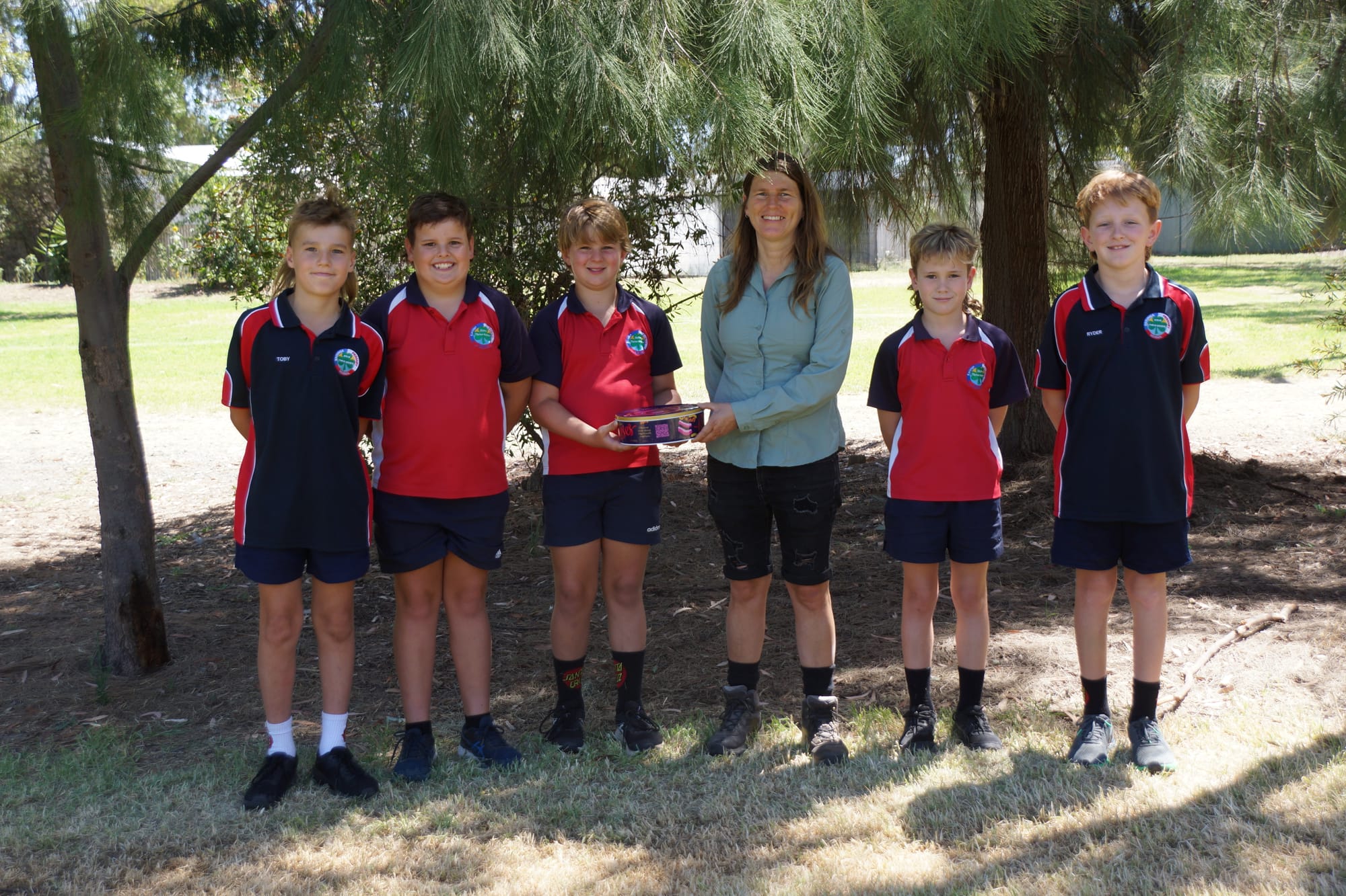 Smiles all round... (From left): Toby Newbery, Kade Rogers, Archie Peters, Kirsty Ramadan, Charlie McDonald and Ryder Dezwart are united in their love of wildlife.