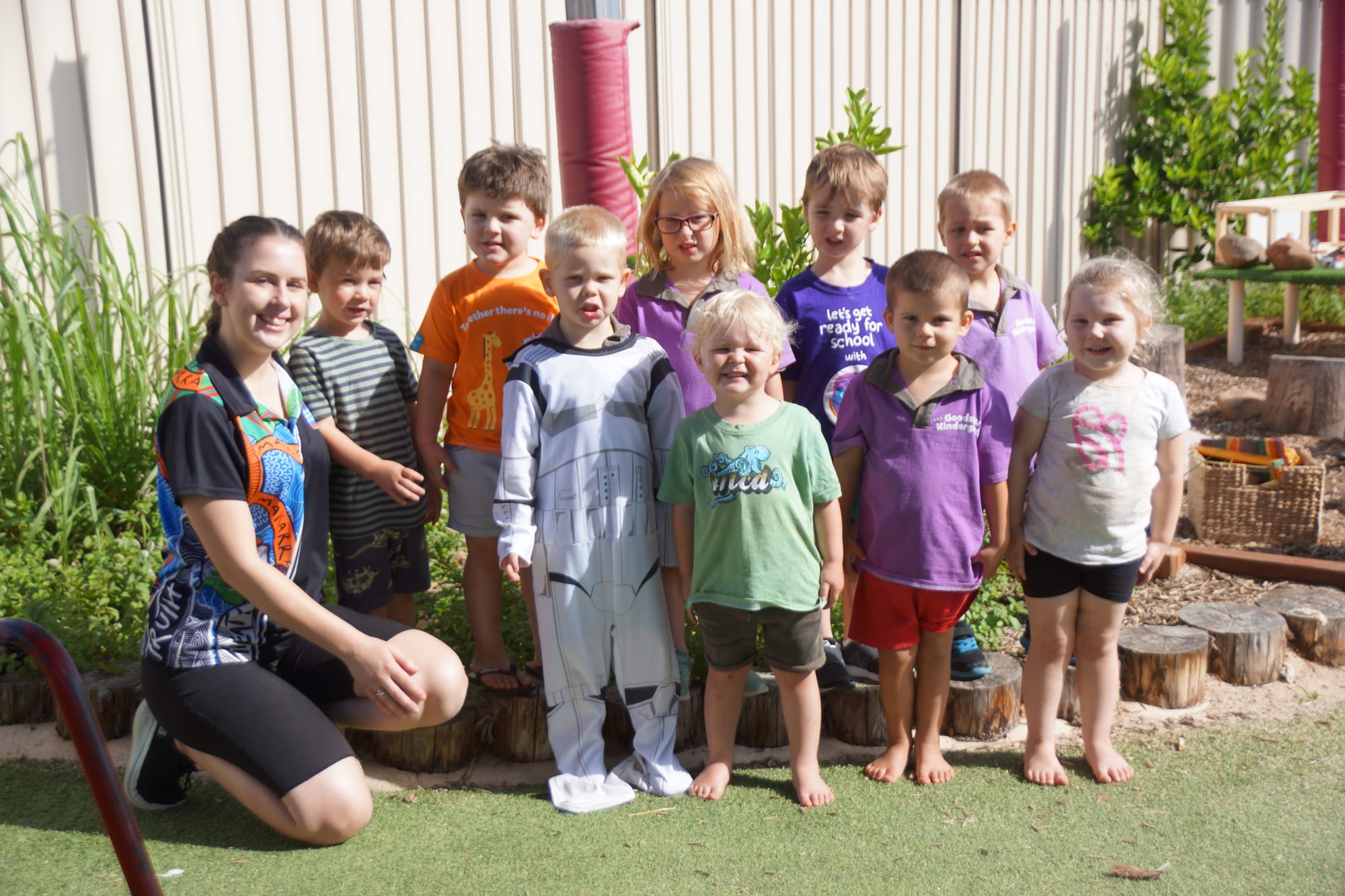 Back: (From left) Hunter O’Dwyer, Seth Willmott-Setford, Thea Atkinson, Parker Patching, Thomas Kauter.
Front: Kindergarten teacher Takarlya Fraser, Benji Dunstone, Tobias Sands, Lealand Alexander, Ruby Clark.