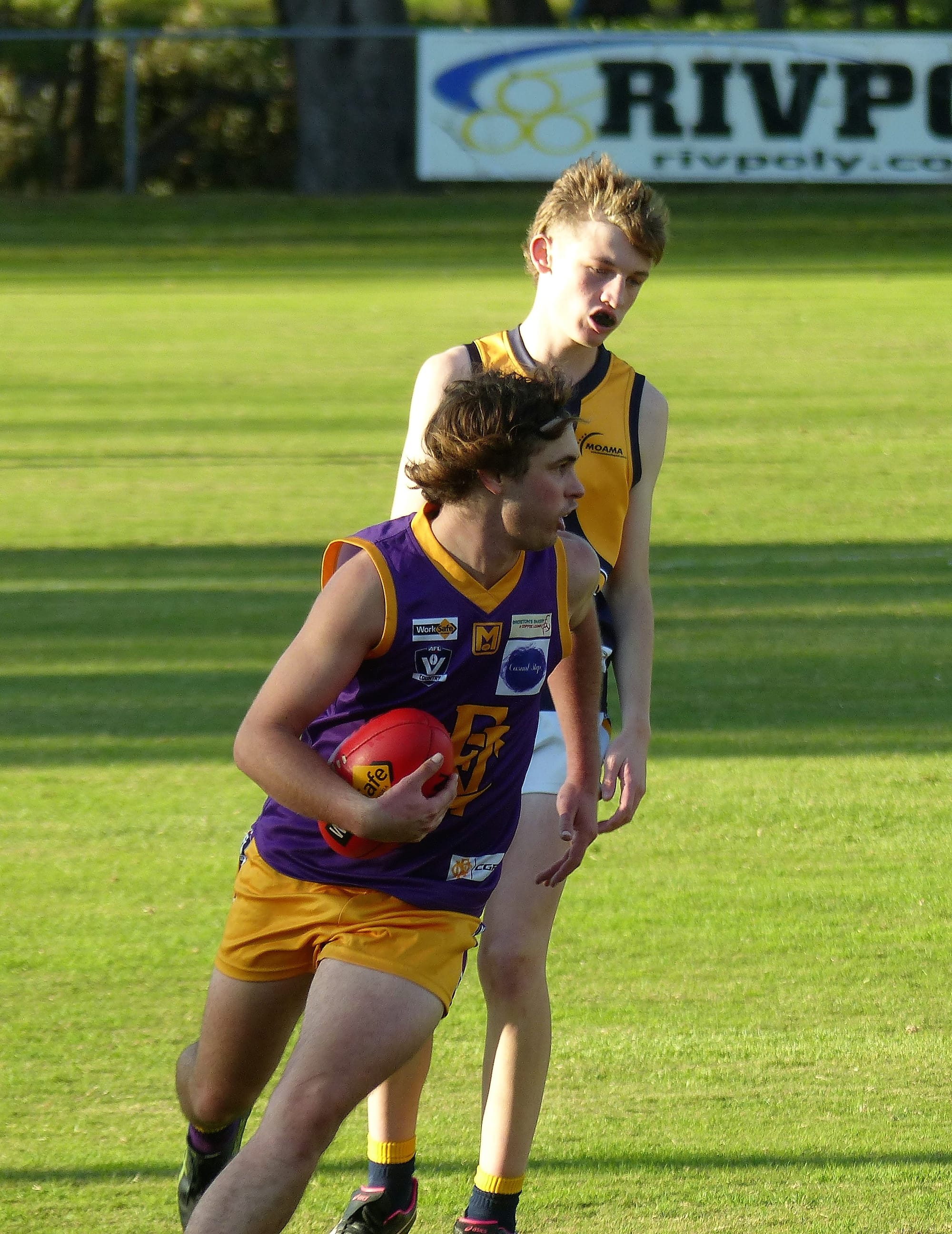 Too quick... Matt Guttler runs away from an Eagles player.