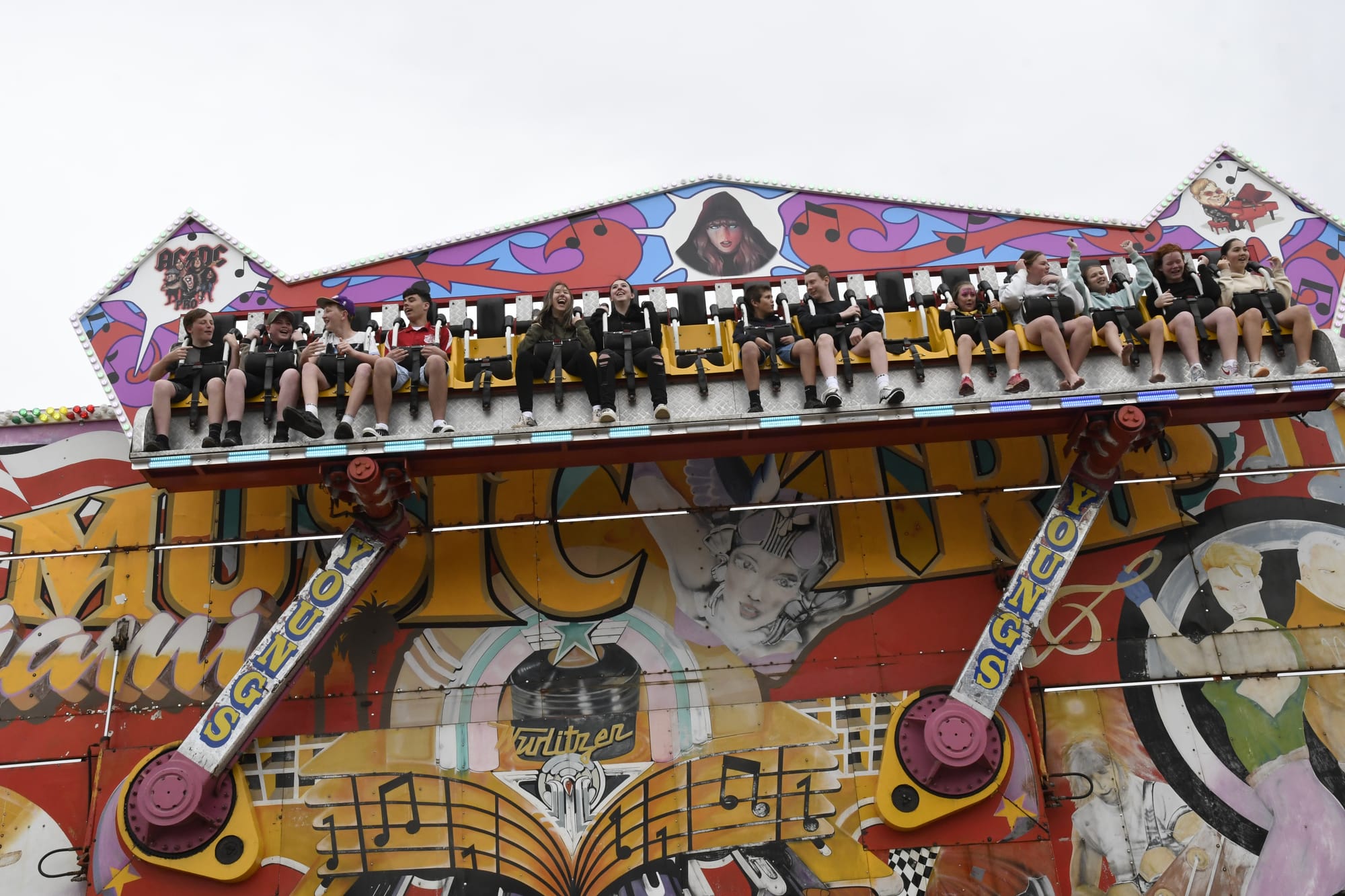 Action... The Music Trip proved popular with thrill seekers.&nbsp;