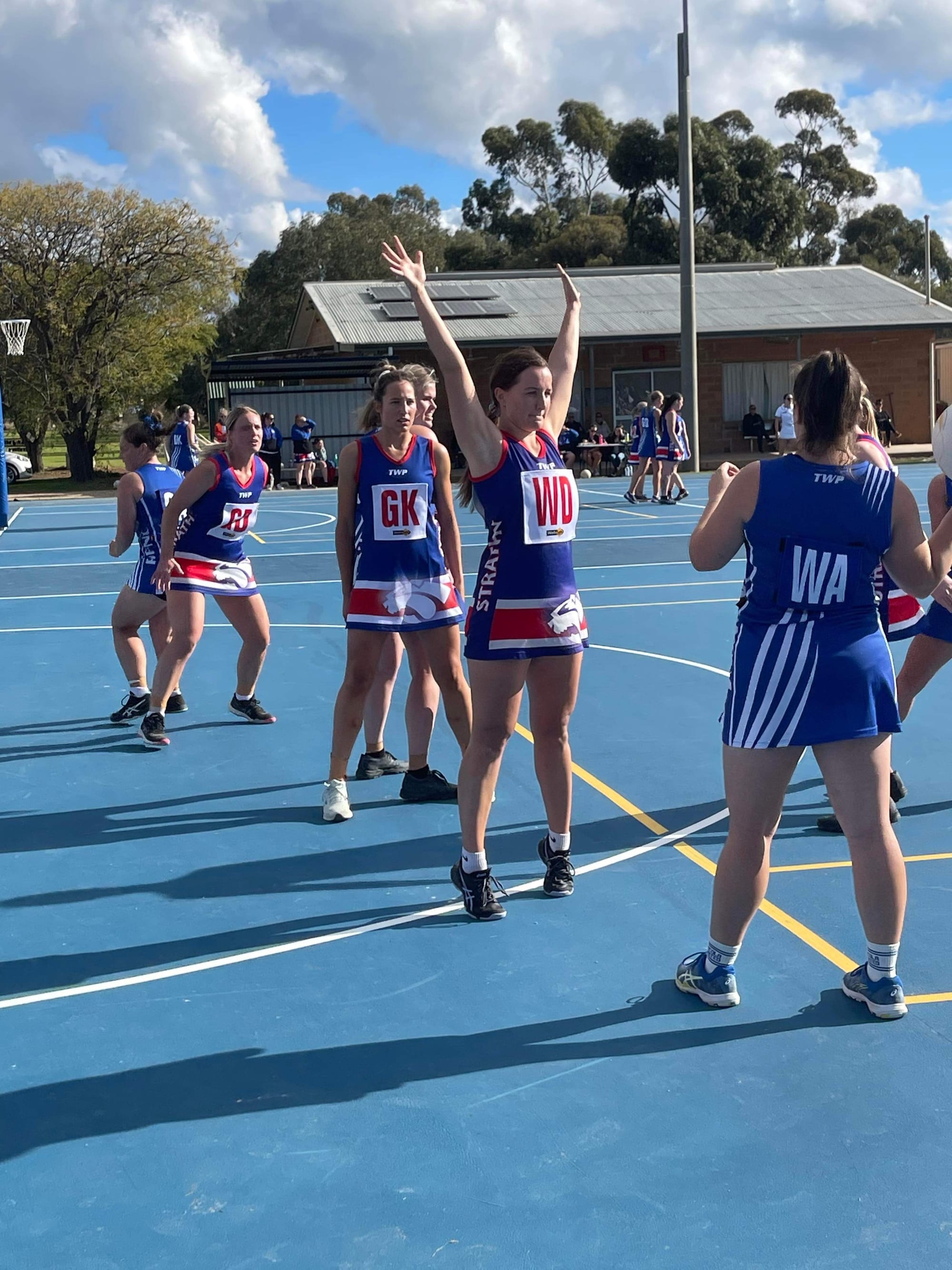 Defensive trio... A-grade stars Kasey Baker (WD), Liv Osborne (GK) and Caitlyn Price (GD).