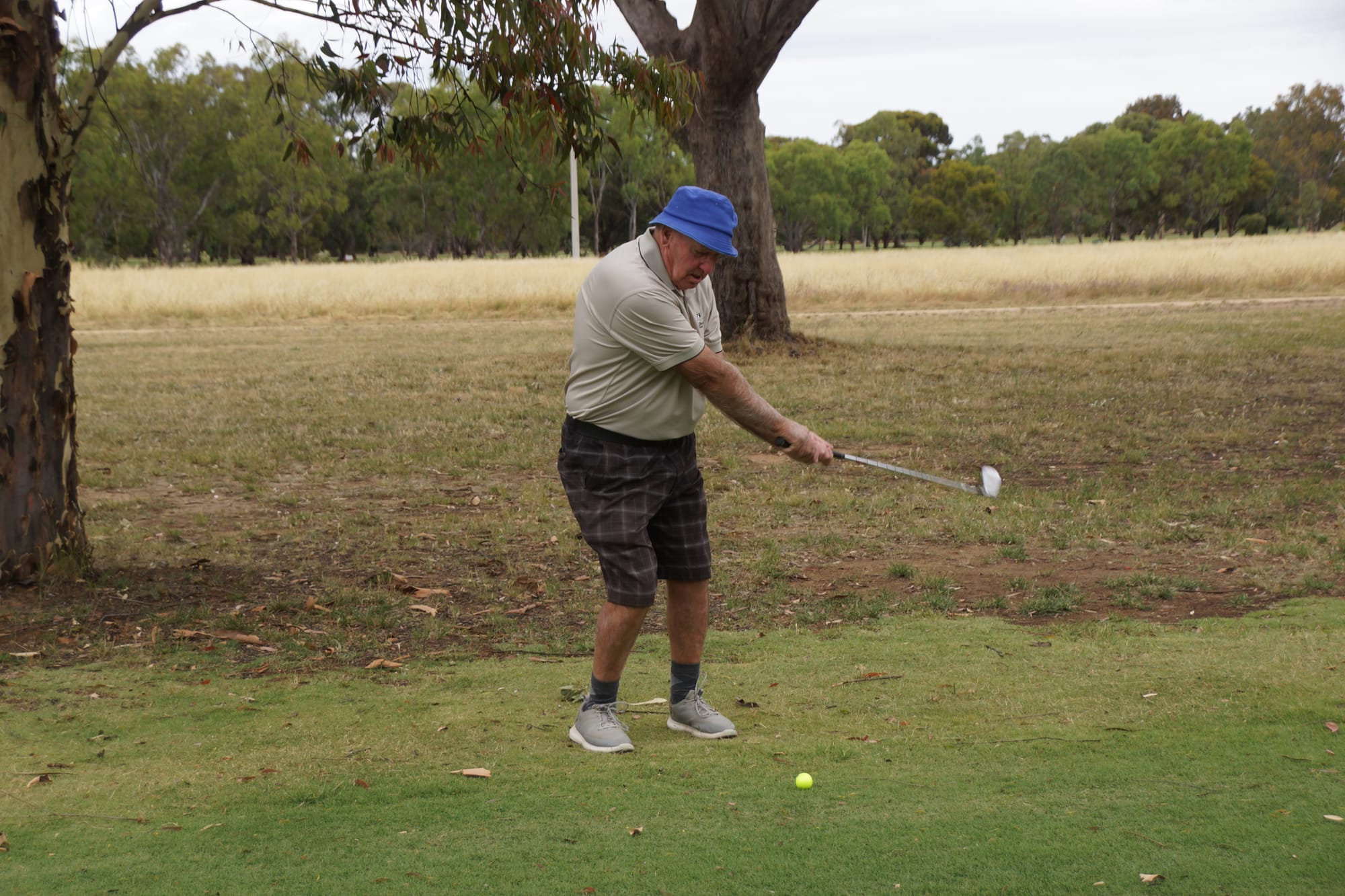 Experience counts... Jack Hepworth hits a long iron on the par five third. 