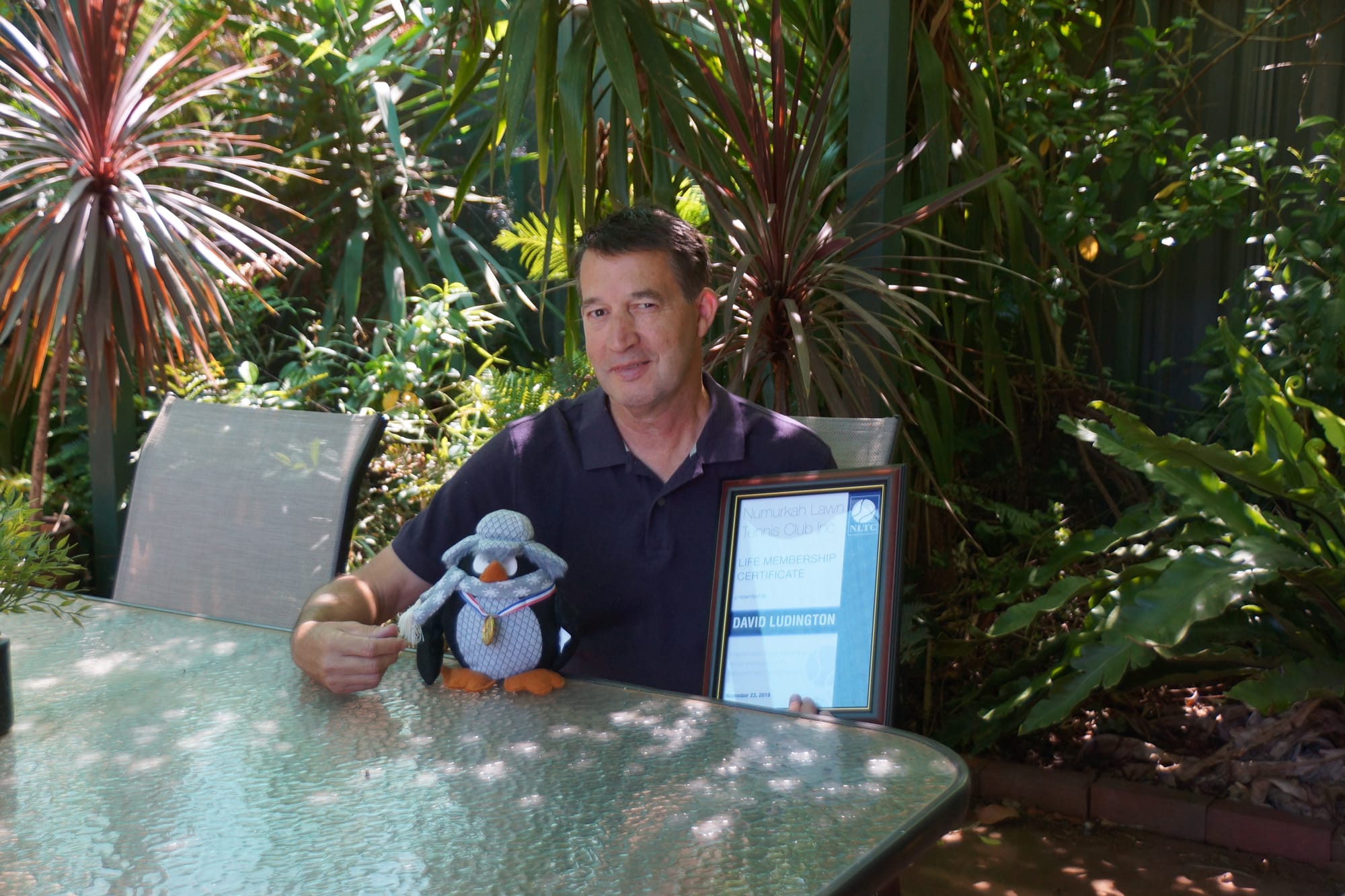 New life member ... David Ludington took time at home on Sunday morning to reflect on his most recent honour.