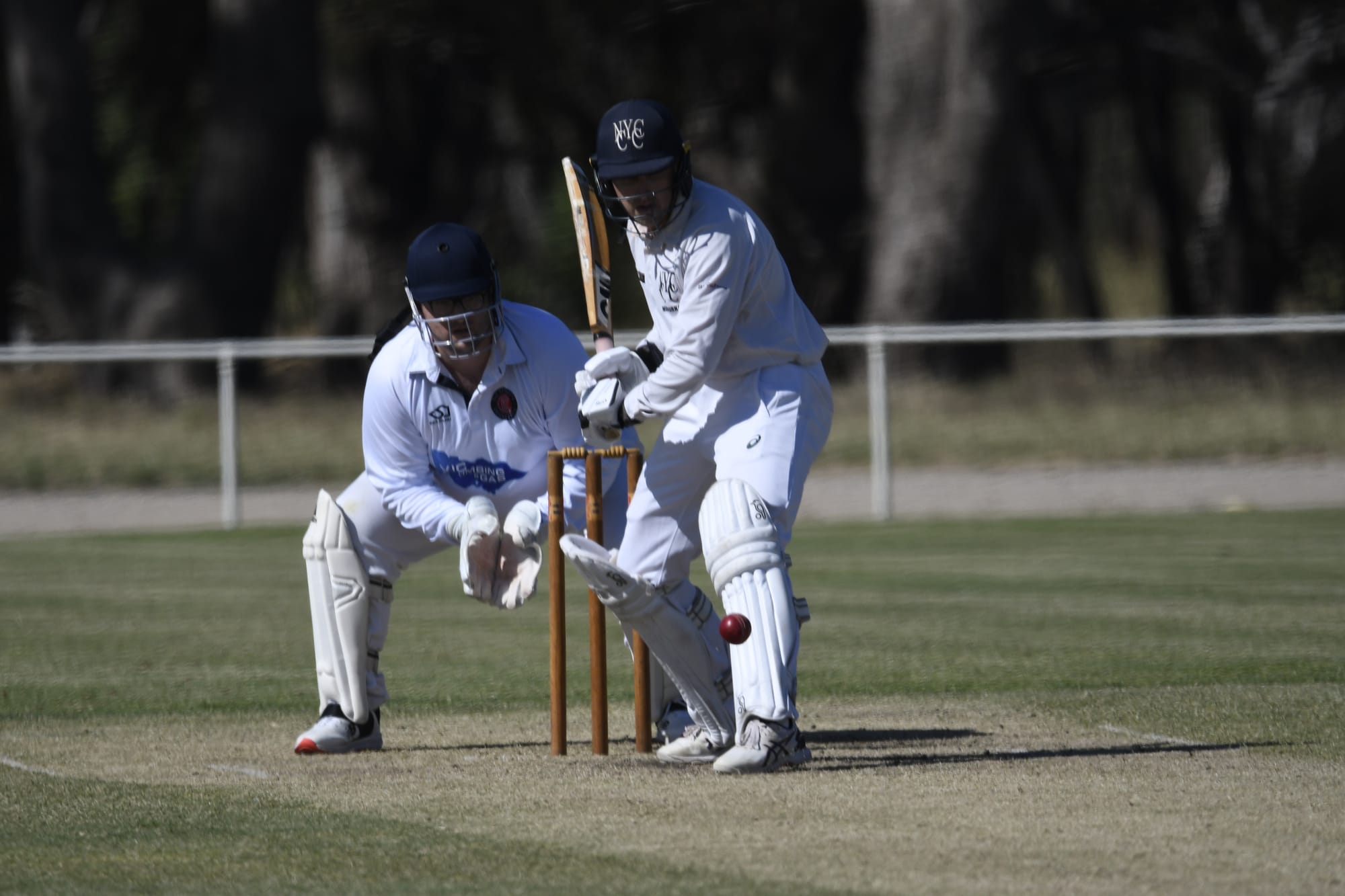 Solid... James Pruden solid in defence, in his innings of 63.