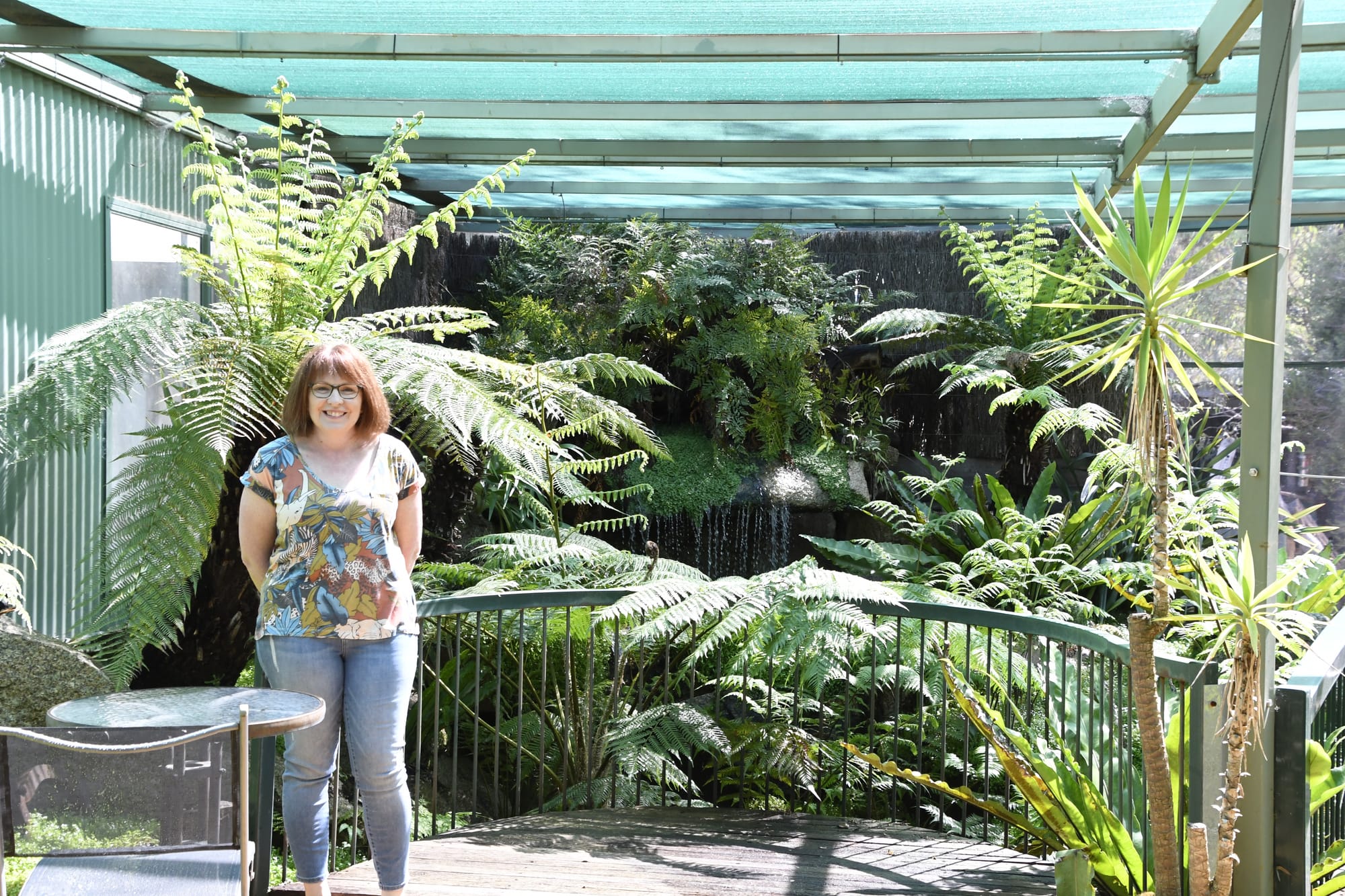 Green space ... Karen Ford takes a tour of the garden every morning just to take it all in.
