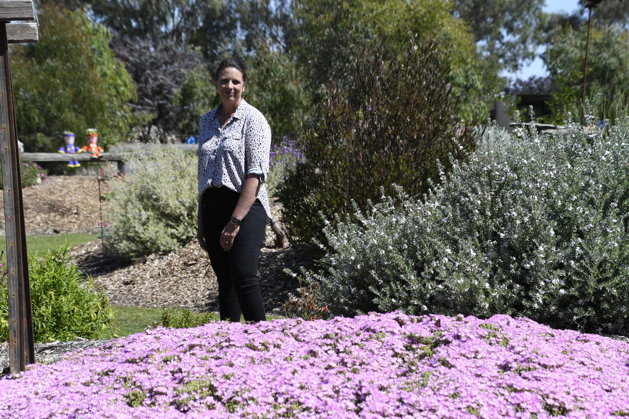 Beautiful spot ... For Rebecca Handford, turning a boggy paddock into a beautiful garden has been a labour of love. 
