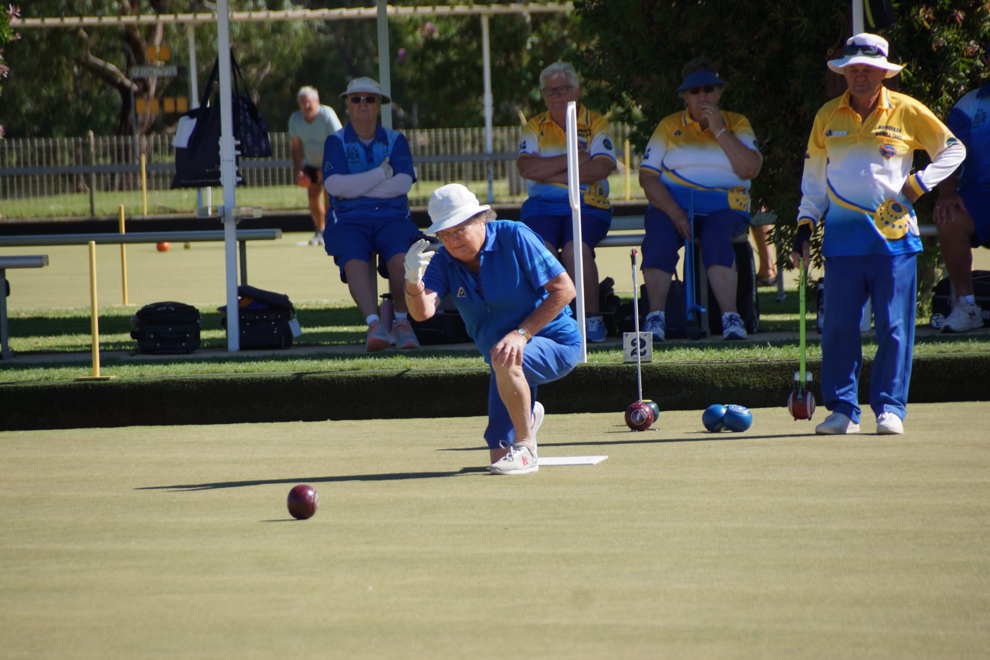 Concentration... Marie Ryan sends one down last Friday. 
