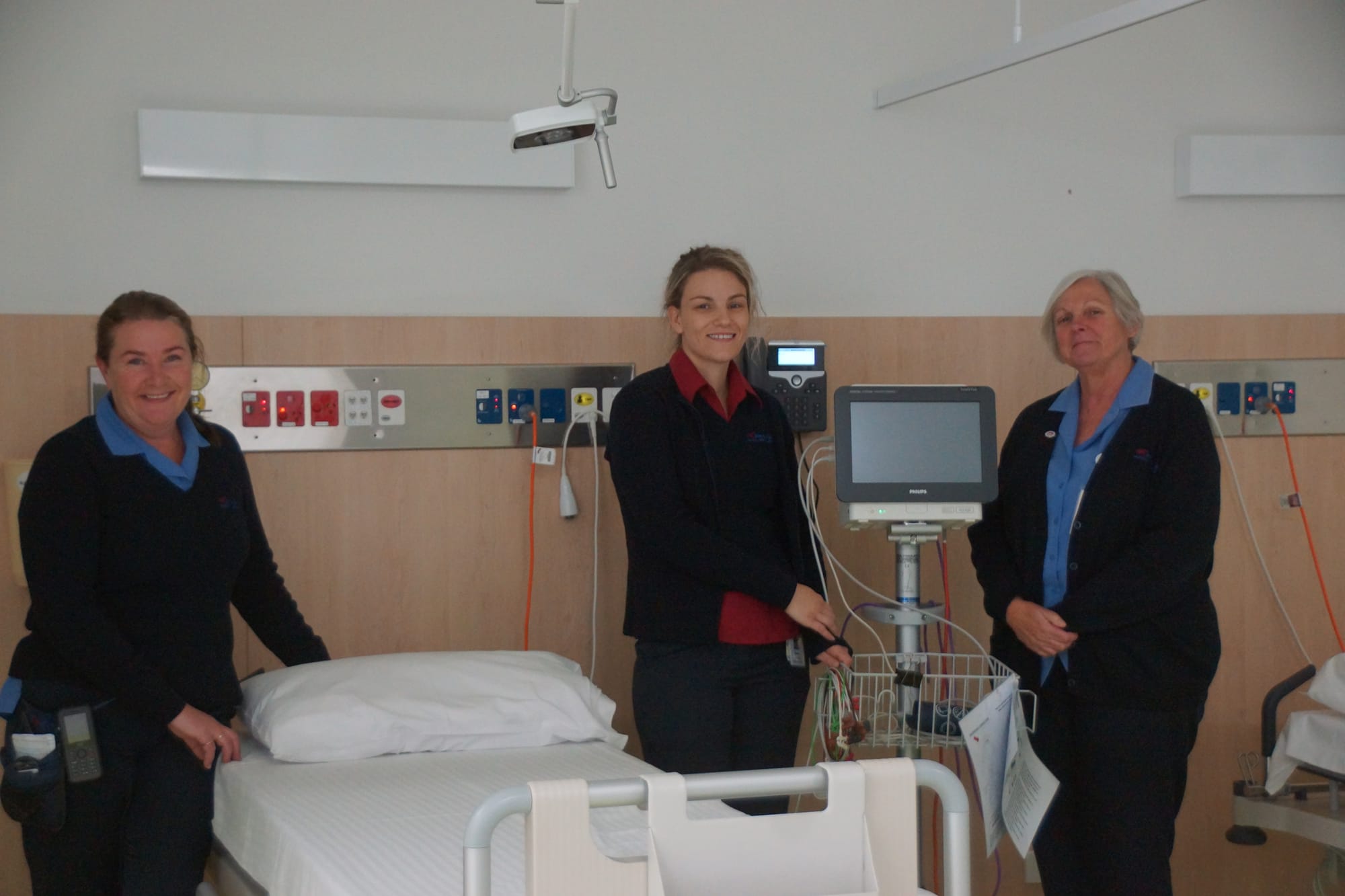 Dedicated to the job ... Kylie Darcy, Gemma McGaw and Deb Hitchcock wouldn’t swap their jobs for anything.