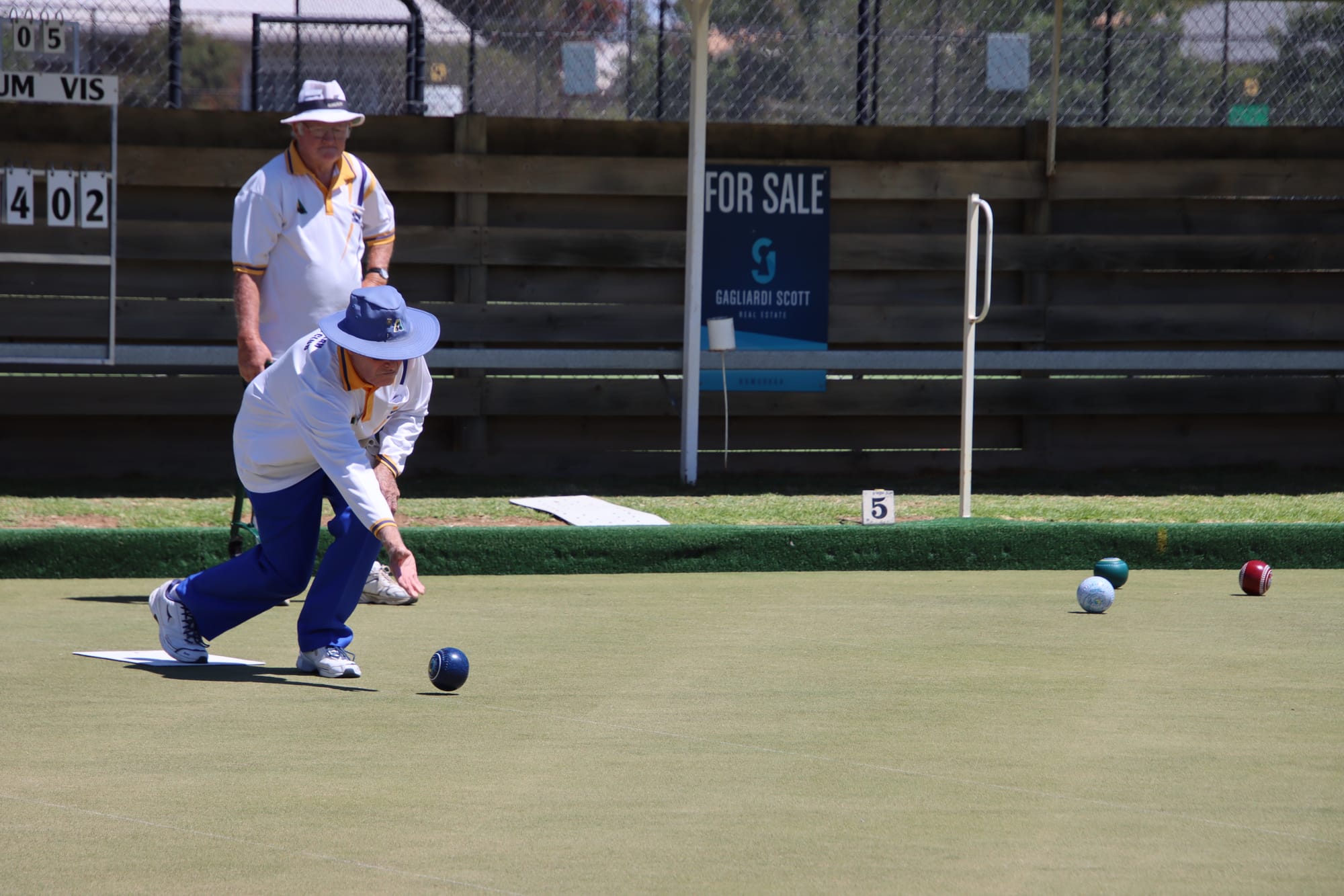 Well bowled ... Phil Perkins was part of a successful rink, just winning by two shots. 