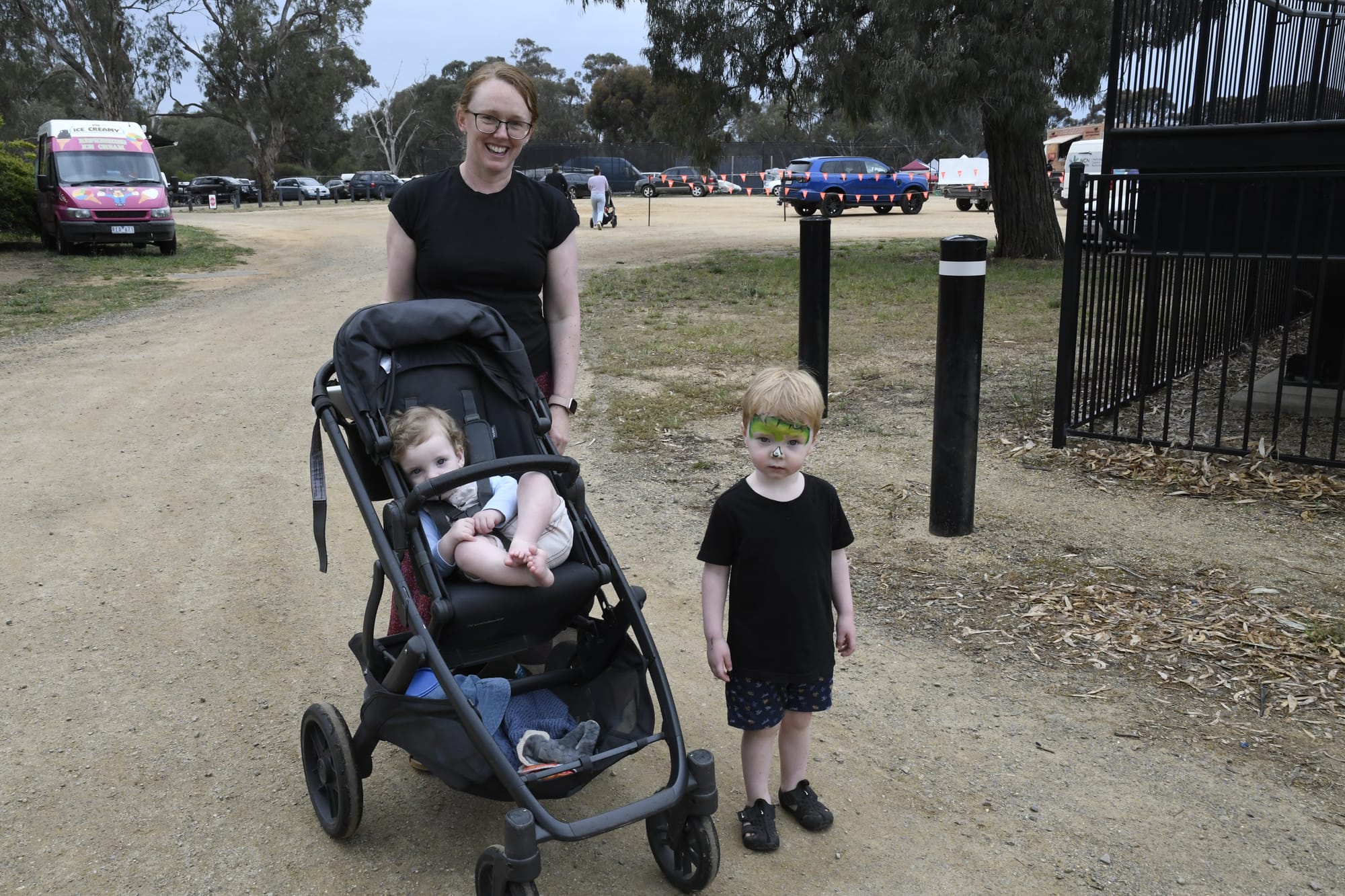 Starting them young... Catherine Stevenson introduced youngsters Jed and Cooper to the joys of show day.&nbsp;