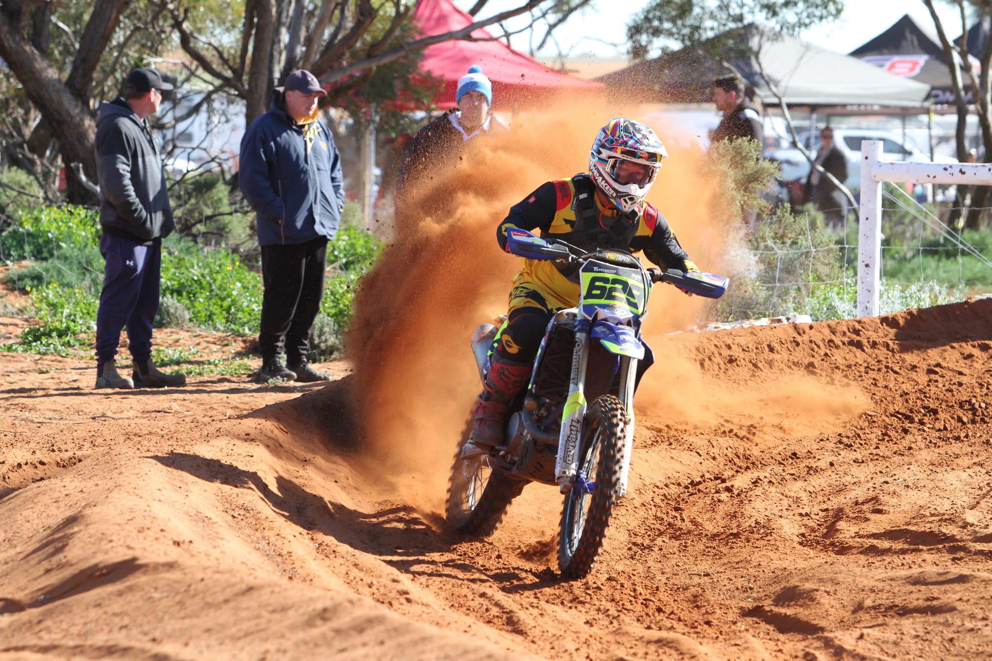 Eat my dust ... Luke Stafrace competing at the Hattah Desert Race