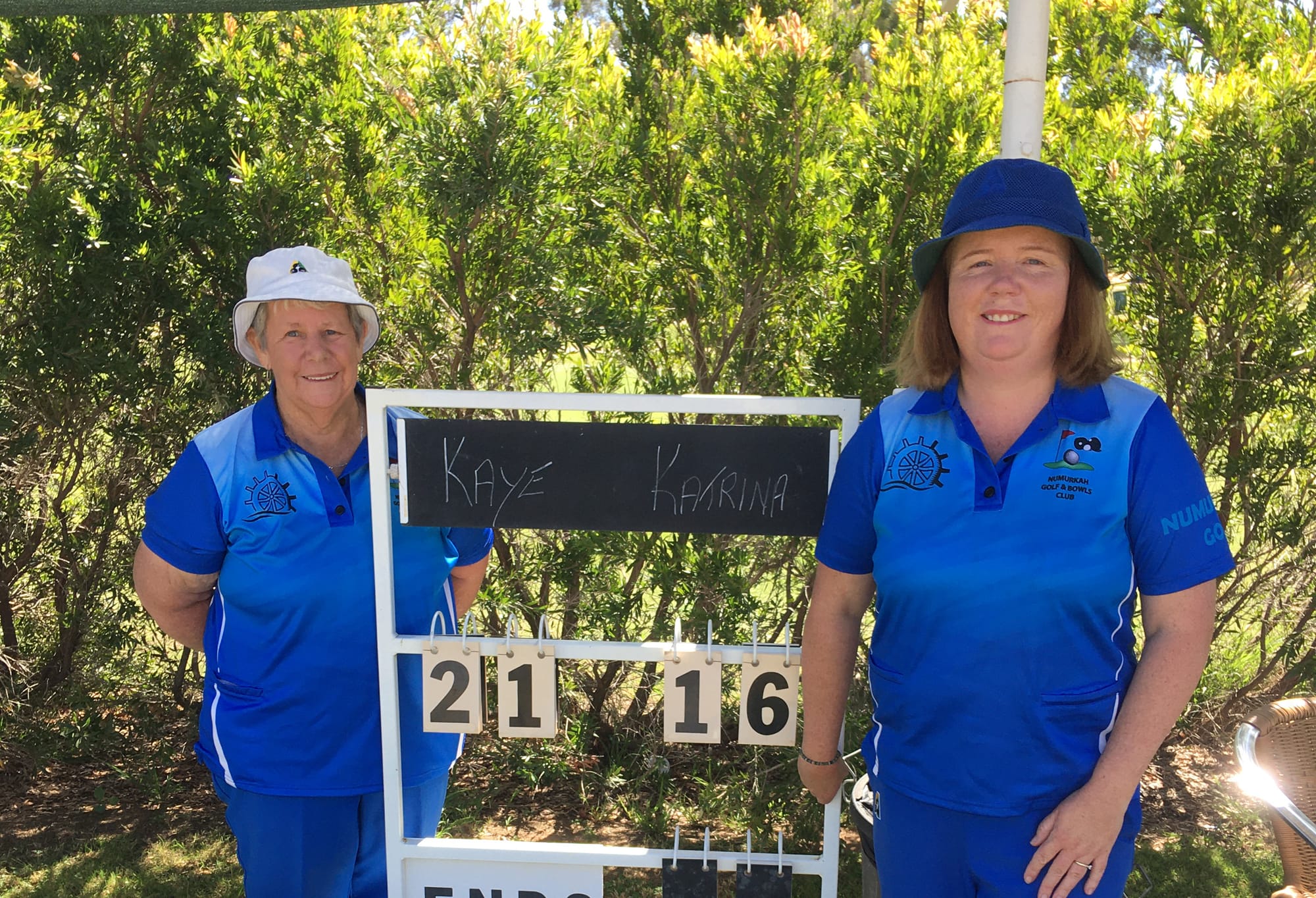 Fighting spirit ... Kaye Hocking and Katrina Glover after their final match last week.