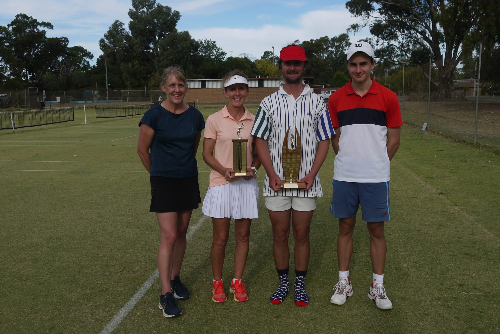Nathalia’s best... Men’s and women’s winners and runners-up (from left); Corina McLeod, Rose Nihill, Joe Nihill and Alex Bakogianis.