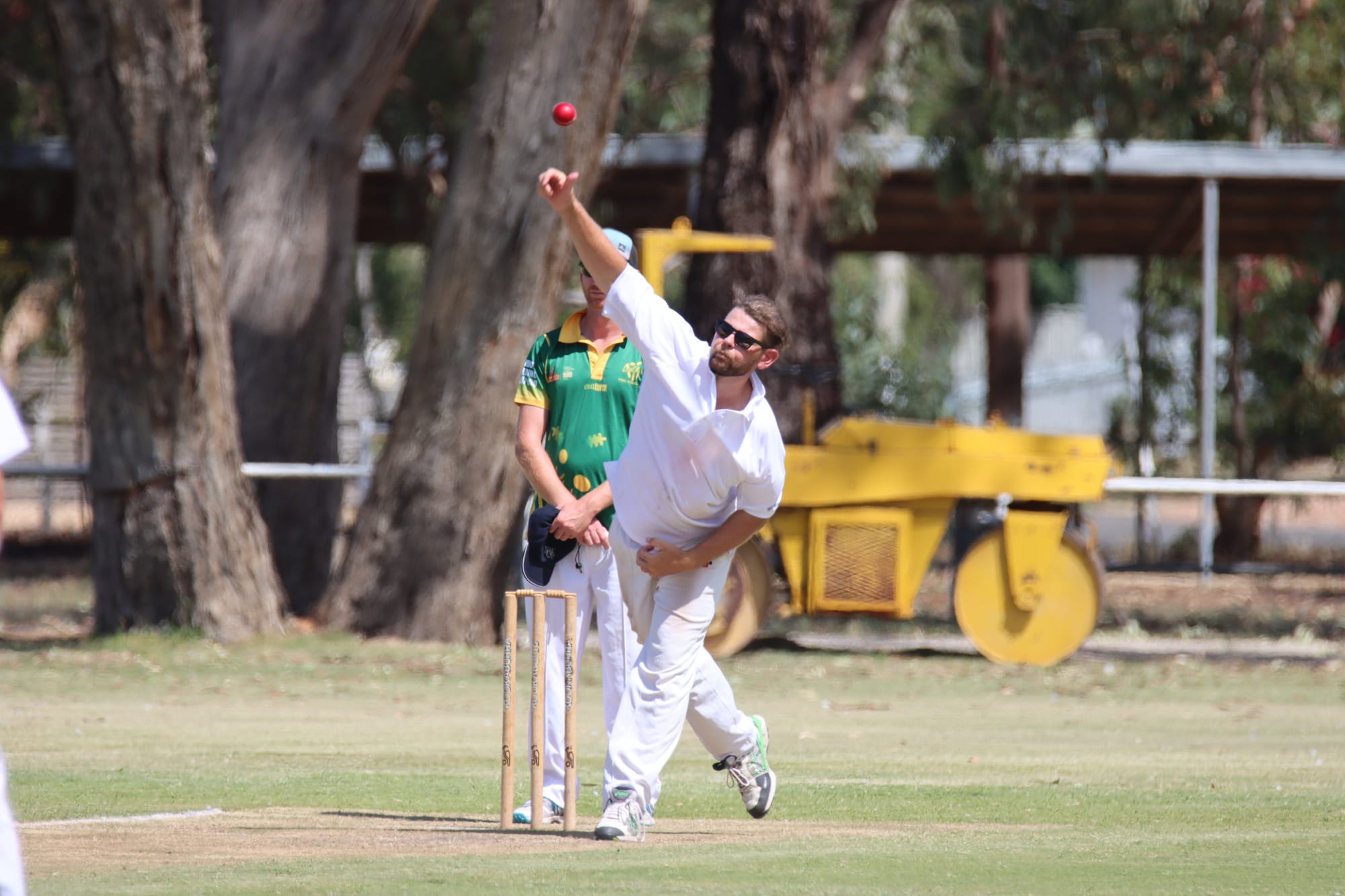Good form … Shawn Boswell in action on his way to match figures of 6/21.