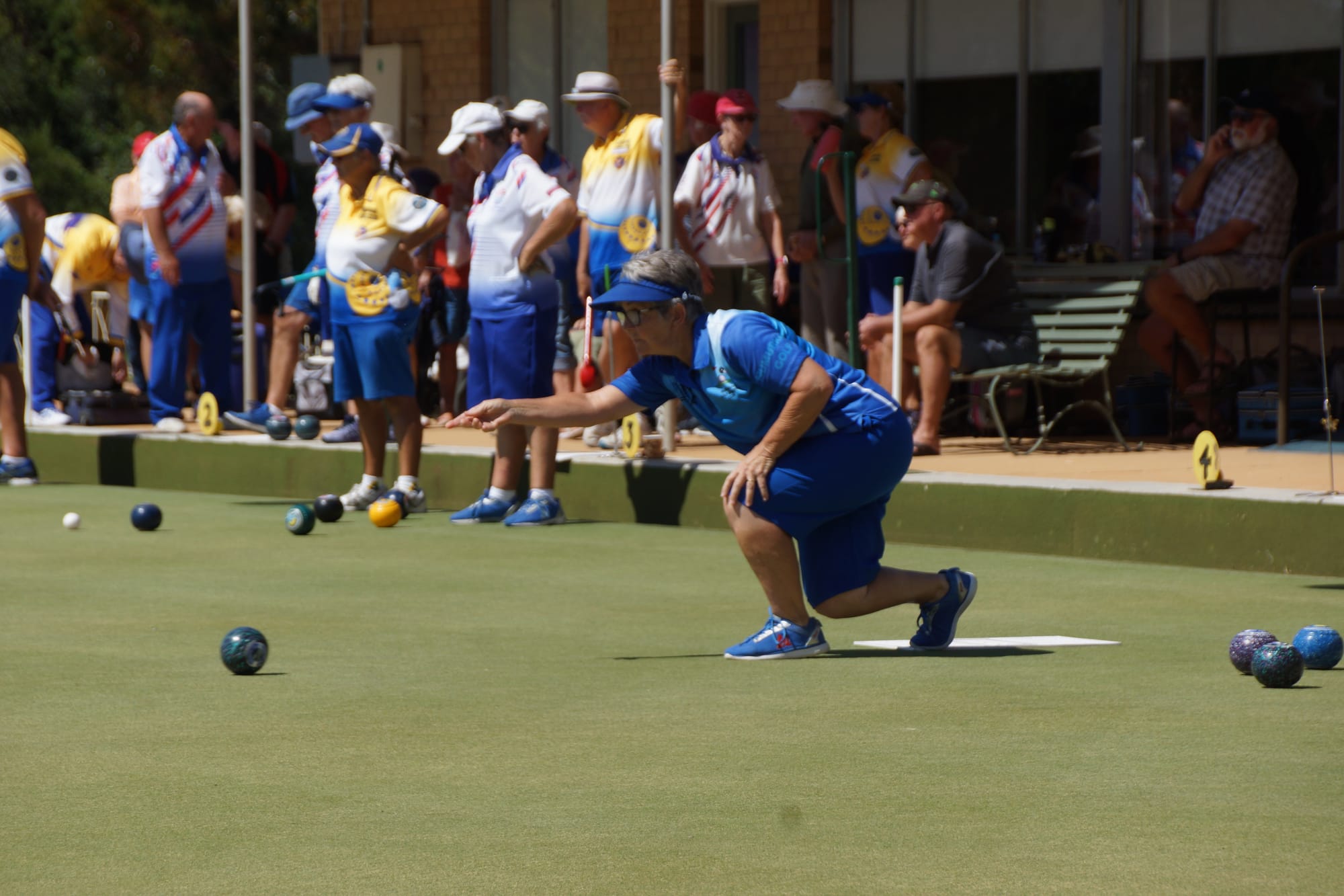 Ice in her veins... Julie Hannaford sends one down in the dying stages of the grand final.
