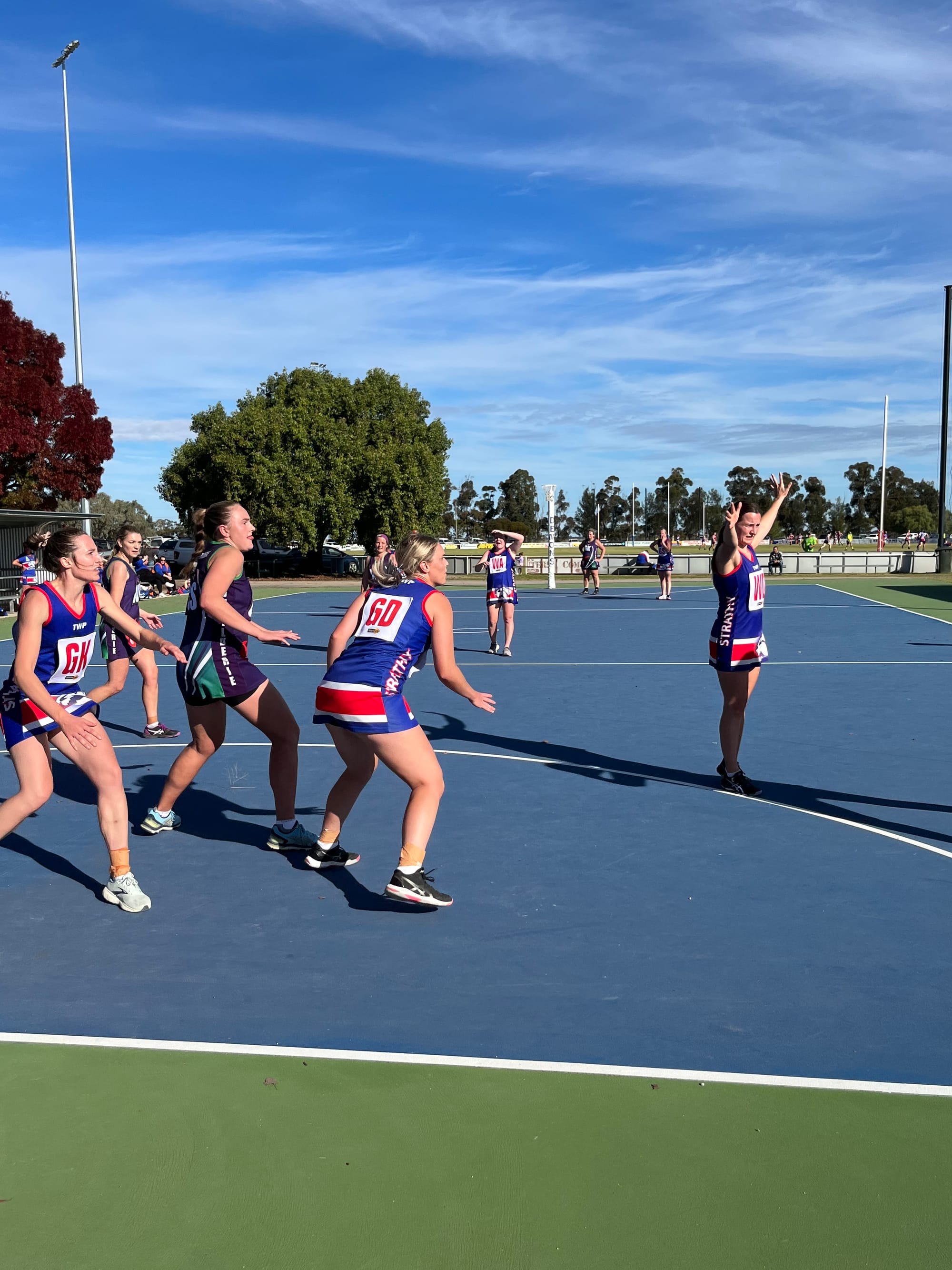 Solid in defence... A-grade defensive trio Liv Osbourne (left), Caitlyn Price (middle) and Kasey Baker (right). 
