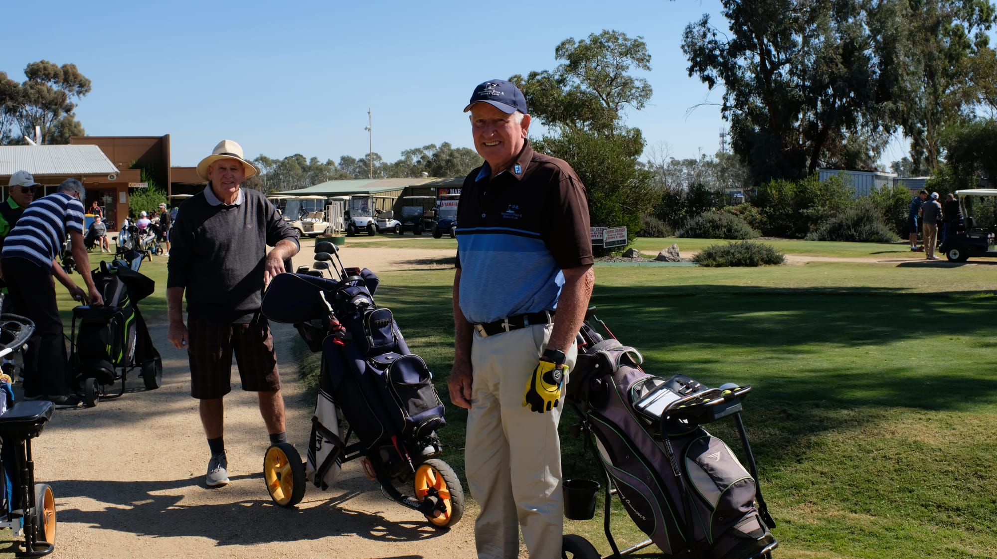 Winners are grinners ... Jack Hepworth (left) and Graham Ashton were the winners last Saturday. 
