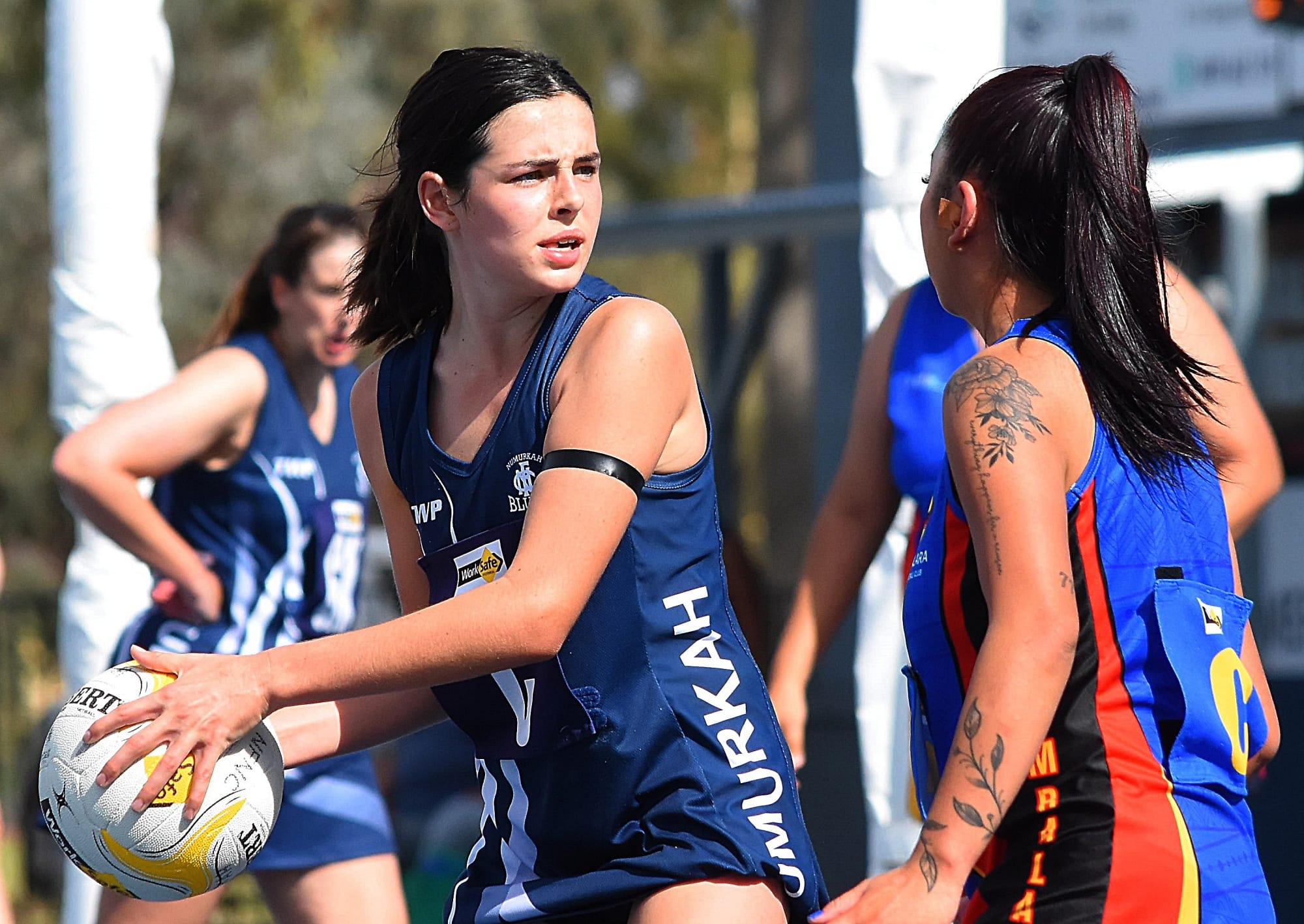 Searching... Neive O’Dwyer looks down the court for a lead in B-grade. 