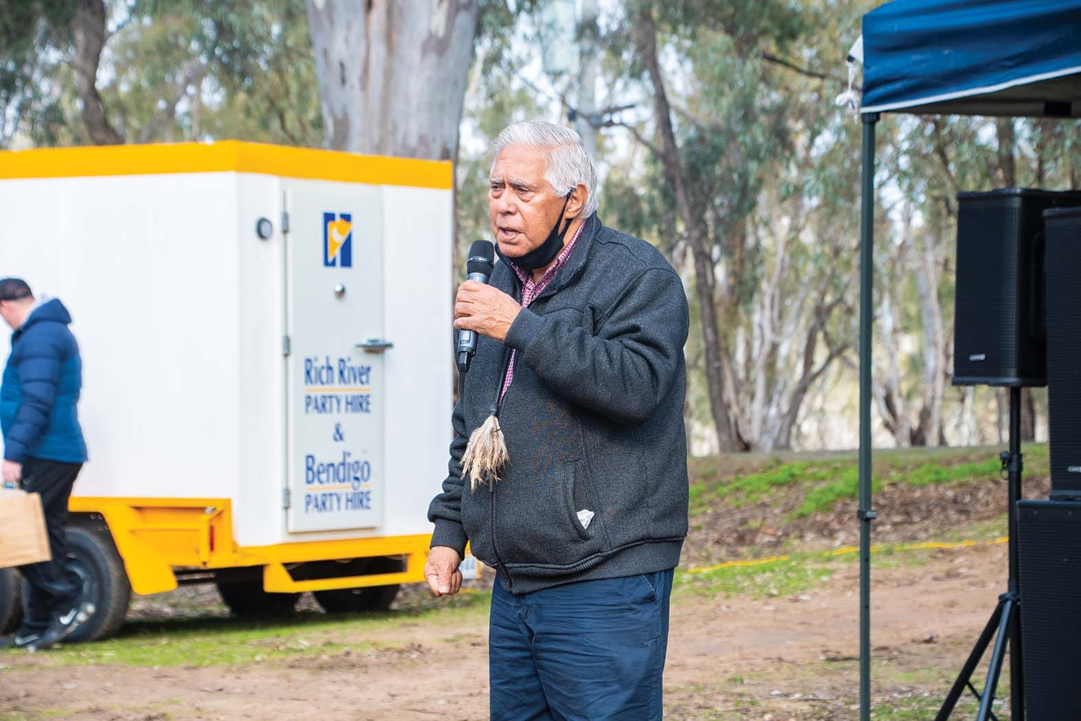 Uncle Lance ... Uncle Lance James spoke passionately about NAIDOC week. 