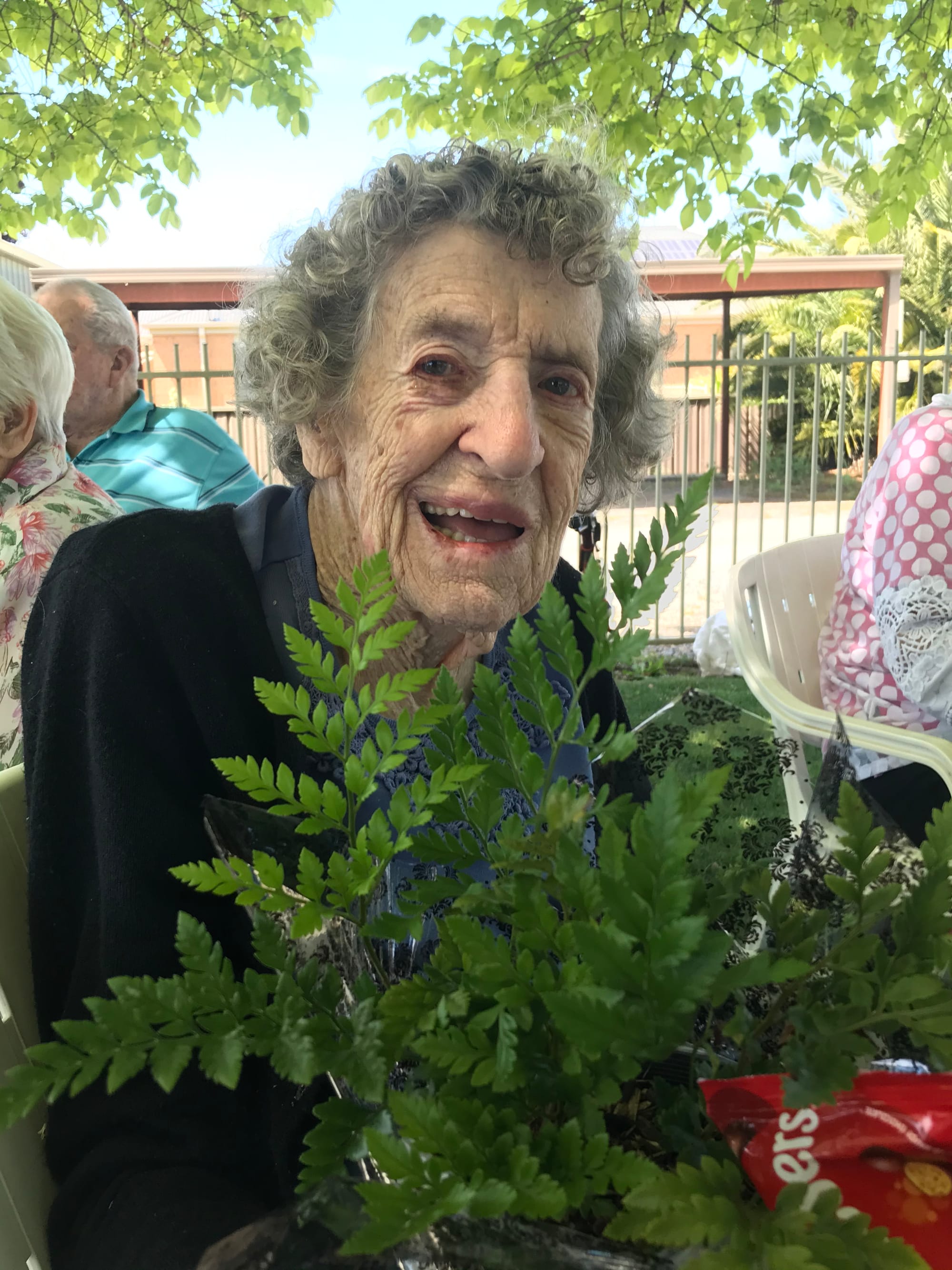 Floral winner ... Lorna Bouchier was a worthy winner of  ‘best floral arrangement’. 
