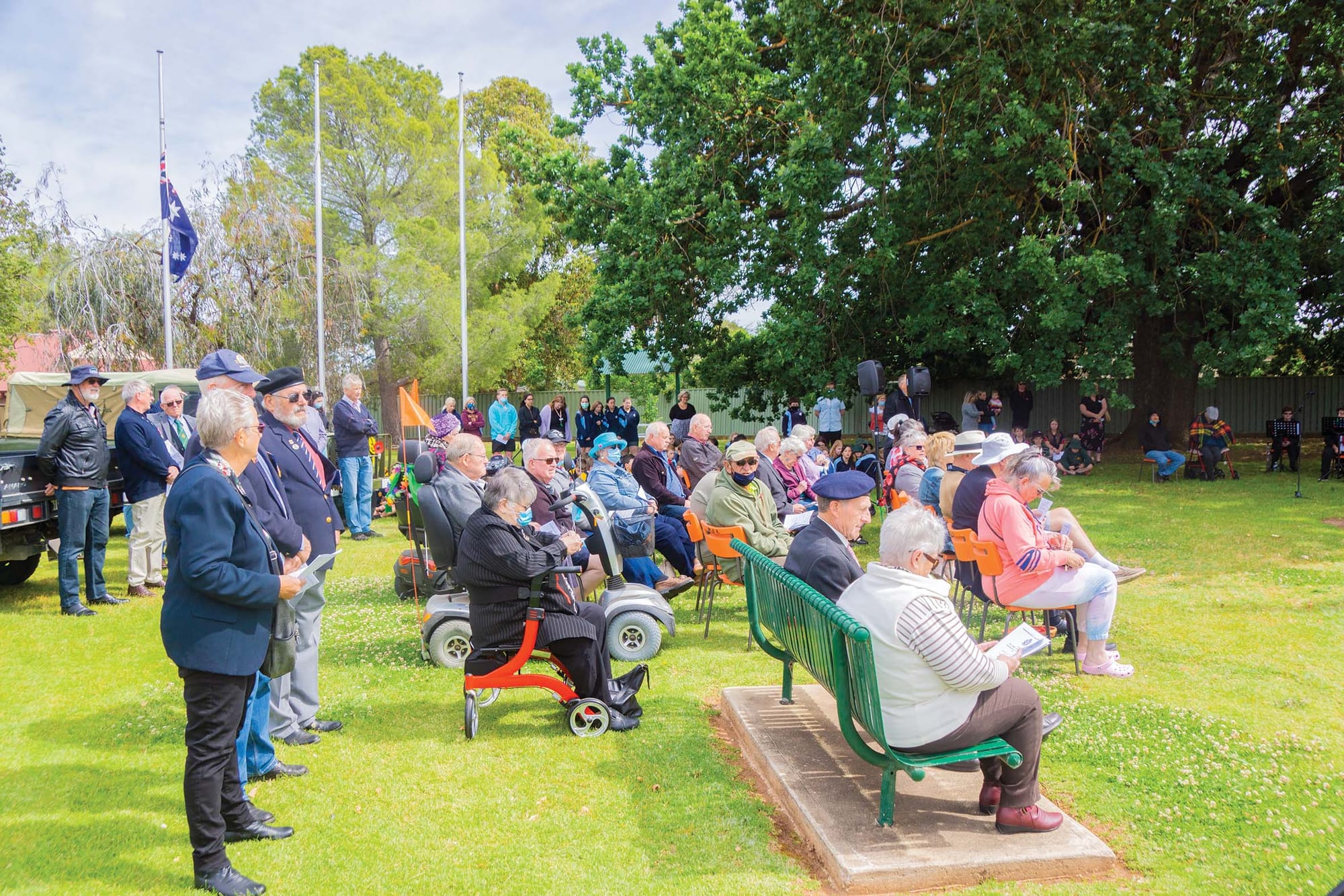 Great turnout... A healthy crowd came out for the service. 
