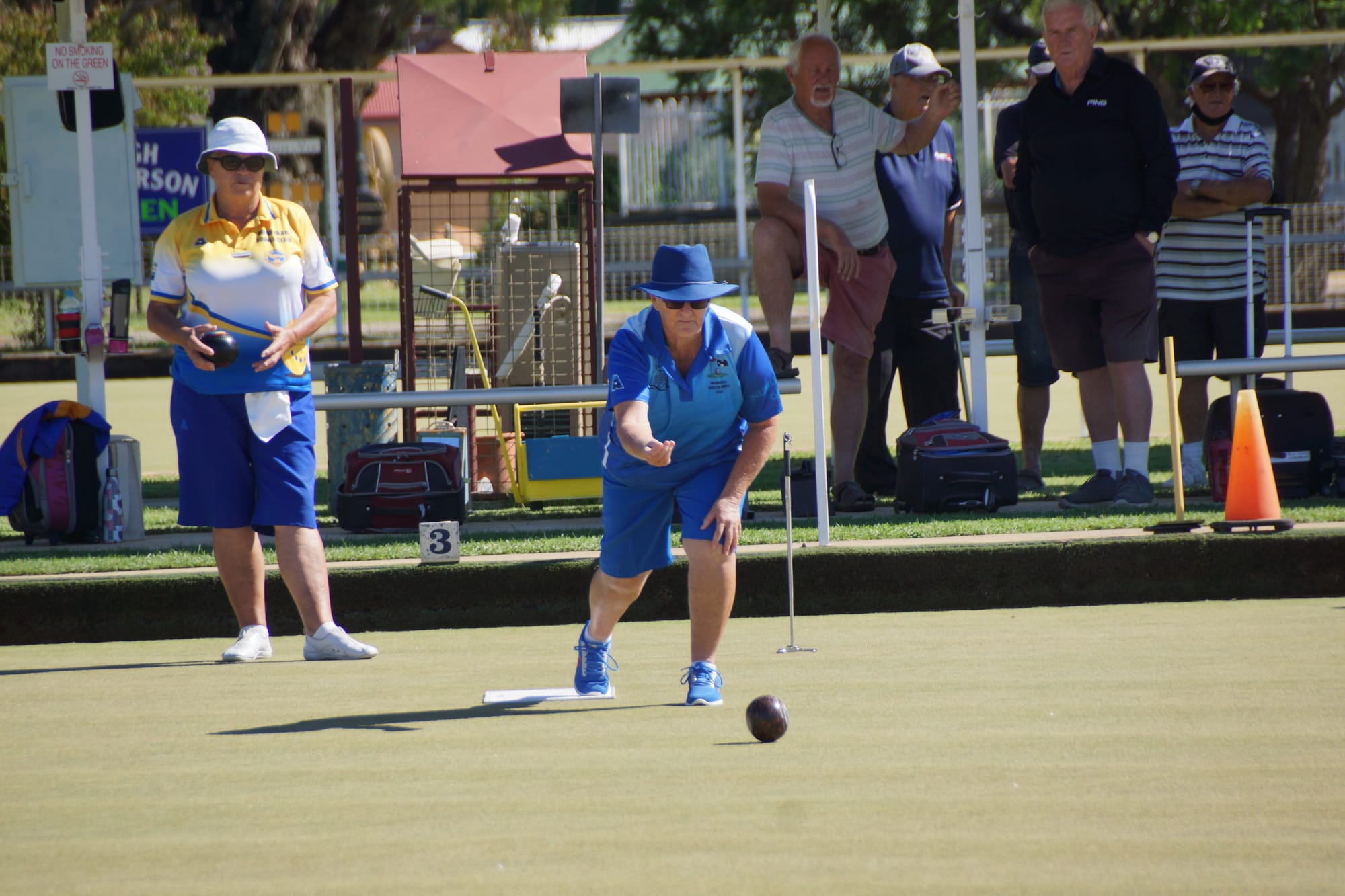 Careful... Lorraine Milner with precision last Friday. 
