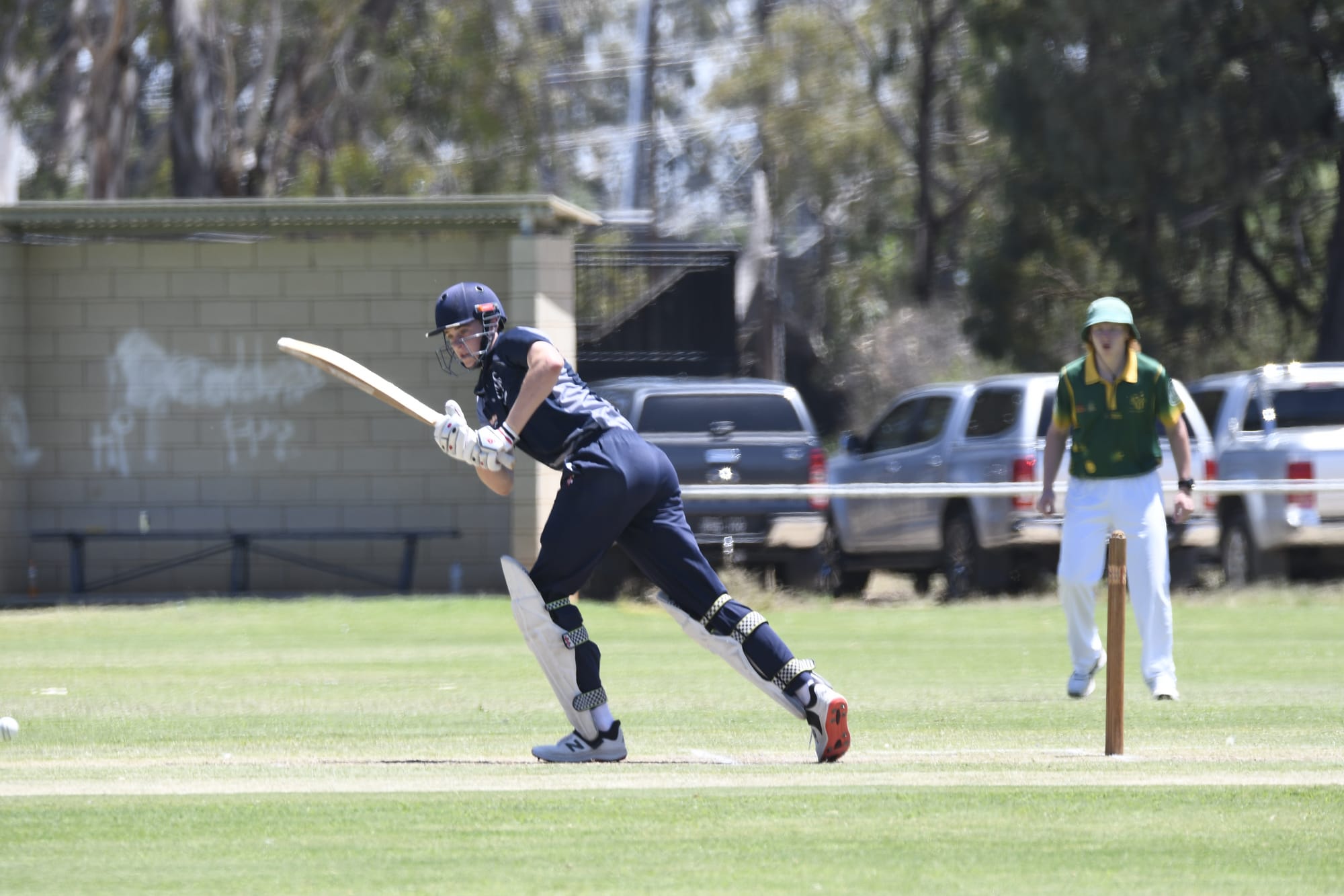 Solid in defence... Regular A-grade pace bowler Aaron Harding batted up the order in B-grade at the weekend.
