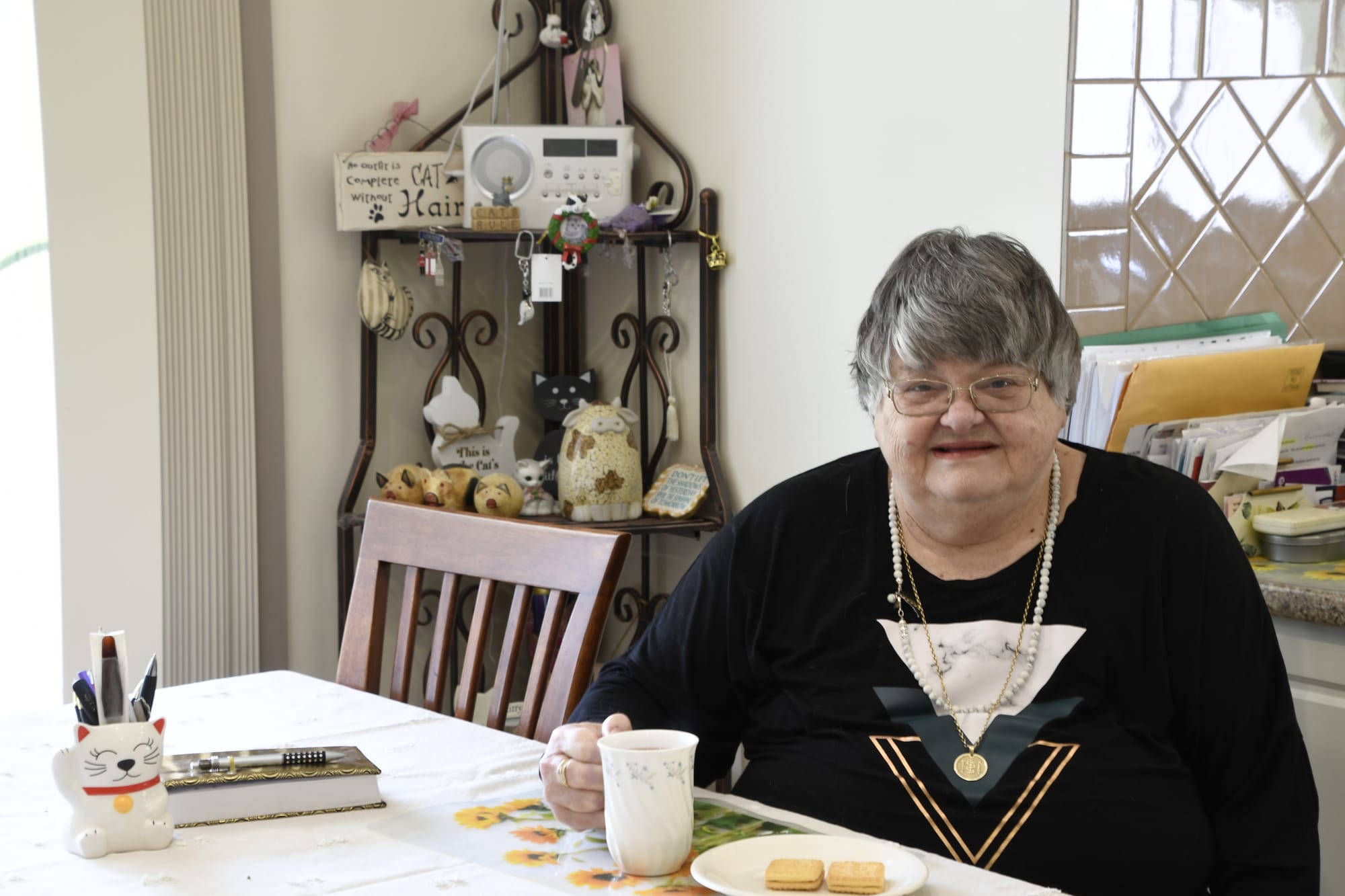 A cuppa with Dom ... Sue Aldridge joined Dom for a cuppa last week.