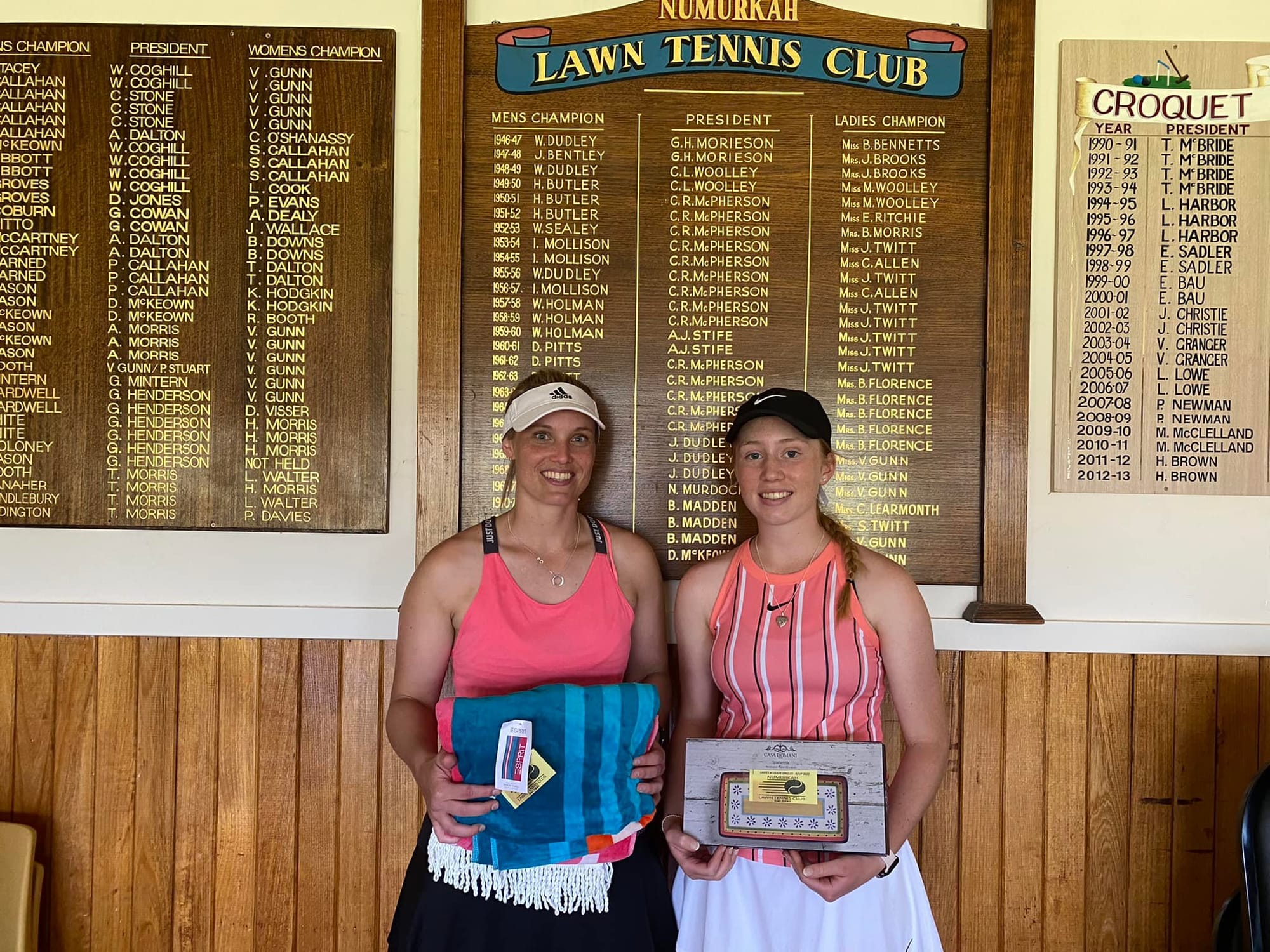 Too good... Numurkah Raiders skipper Caitlyn Price (left) was a class above Ella Rohde in the women’s singles final. 