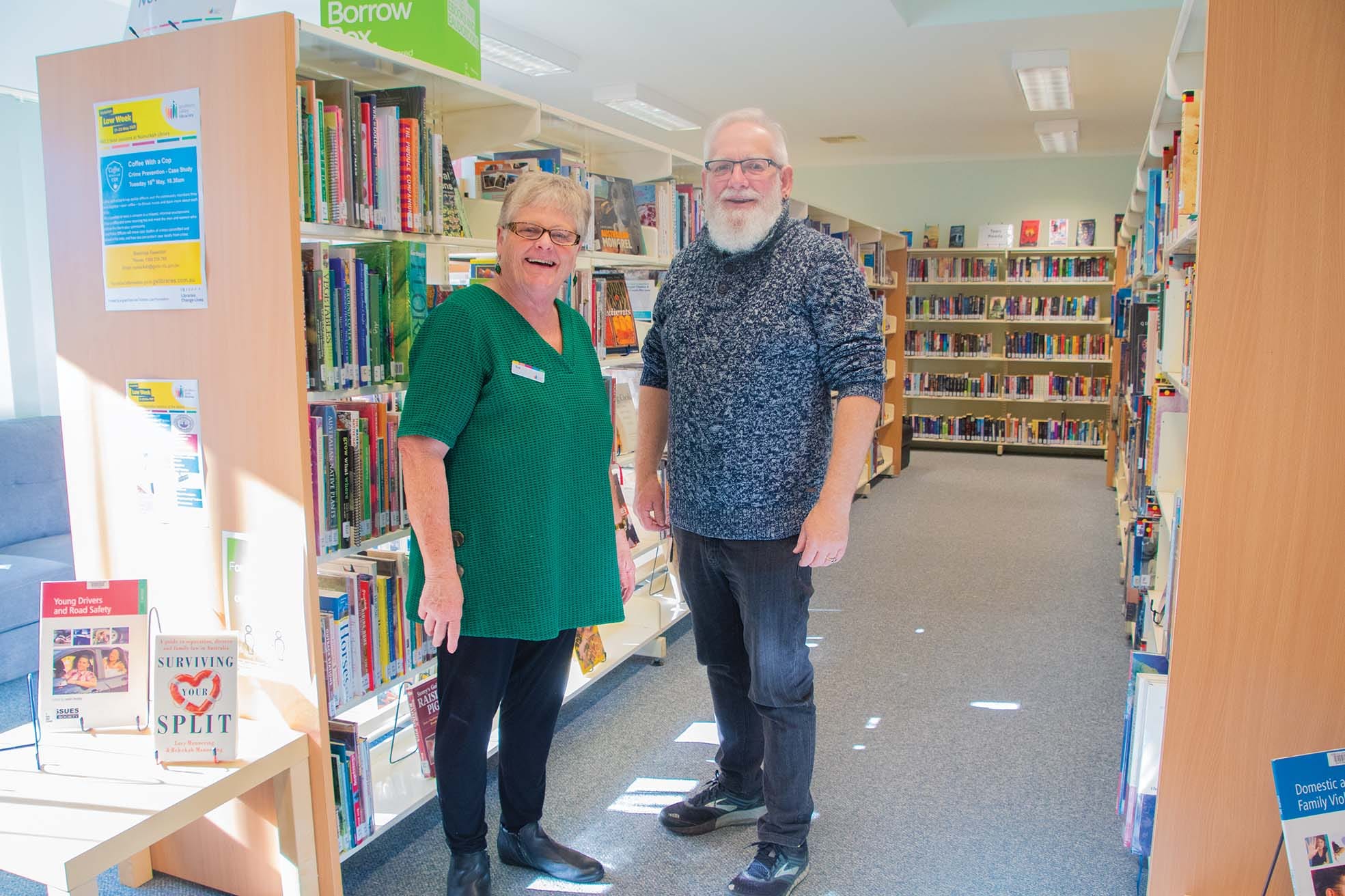 Looking for Friends ... Sue Flanner (librarian) and Mark McDonell want to share their love of books with more people. 