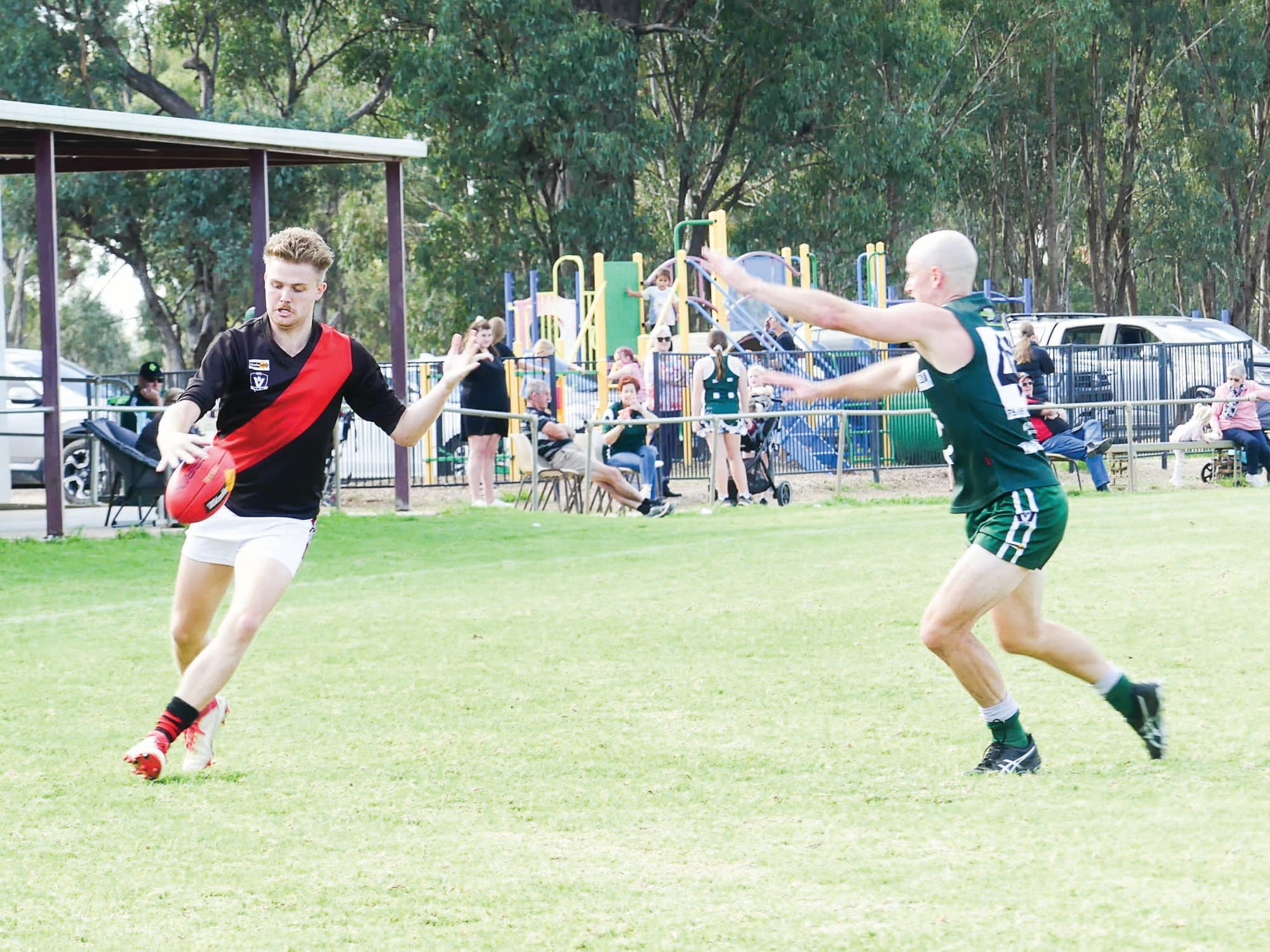 Captain’s performance... Jesse Trower was dominant in Waaia’s win over Rennie at the weekend. 