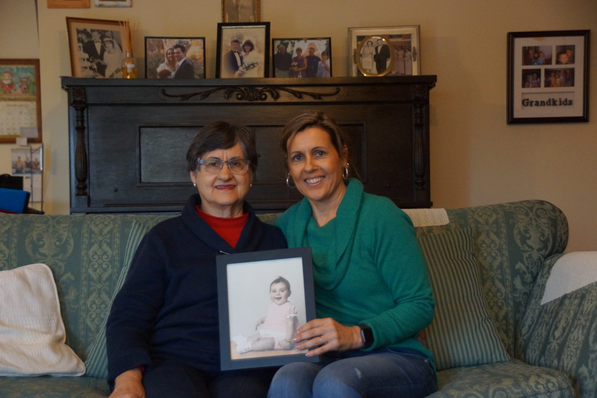 Much better than a moon rock ... Grace Scolyer watched the moon landing from a Nathalia hospital bed with newborn daughter Kristine in her arms.