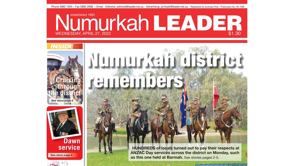 Numurkah Leader digital edition: April 27 2022 post image