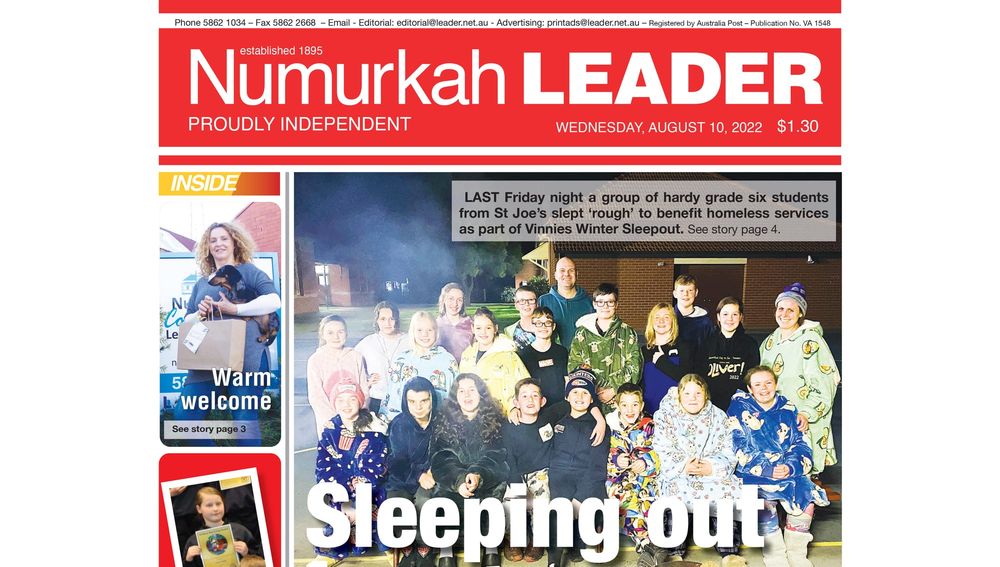 Numurkah Leader digital edition: August 10 2022 post image