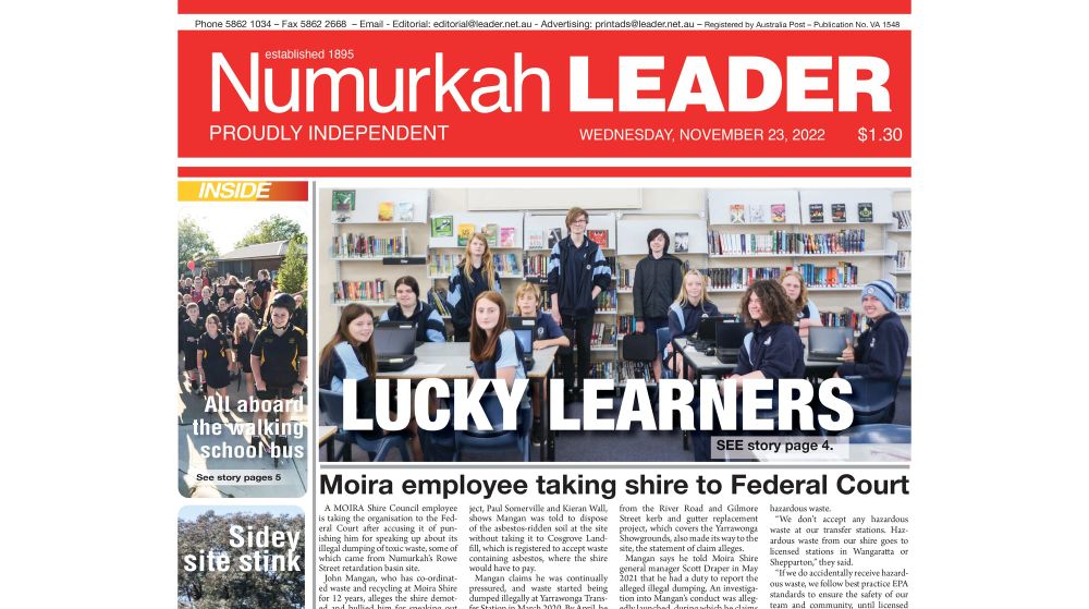 Numurkah Leader digital edition: November 23 2022 post image