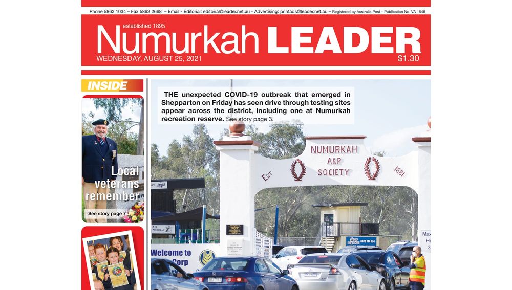 Numurkah Leader digital edition: August 25 2021 post image