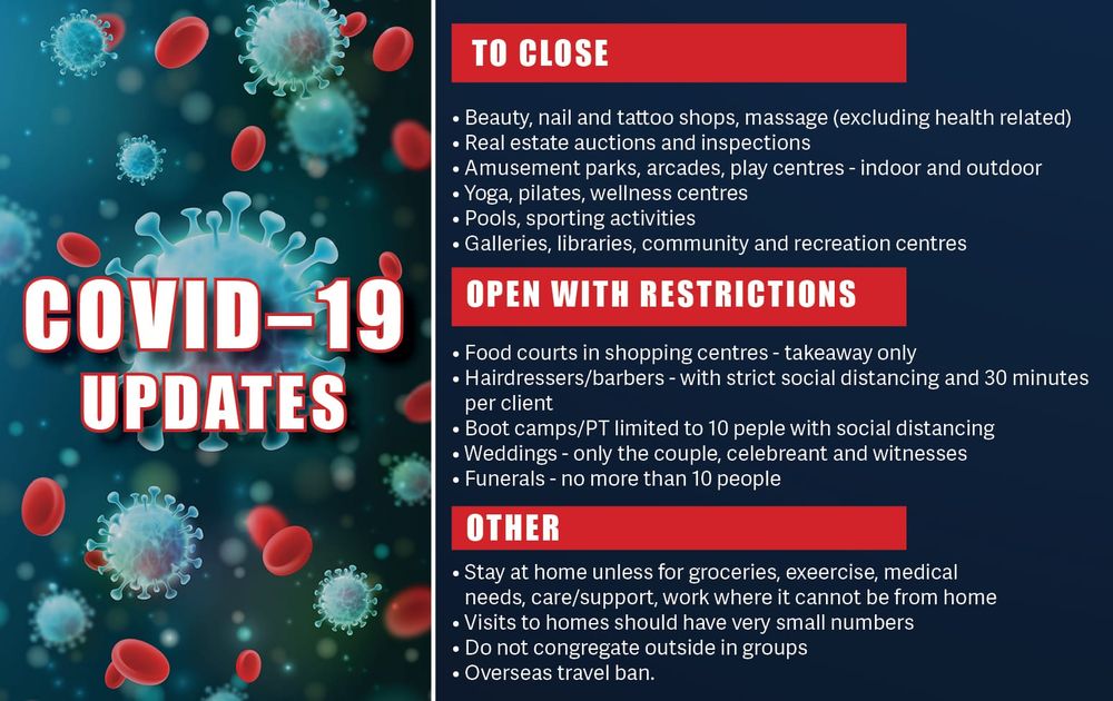 New restrictions from midnight post image